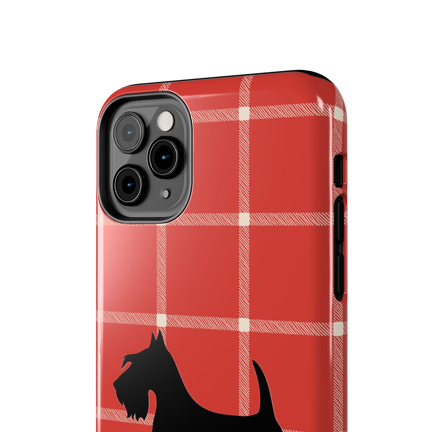 Scottish Terrier Phone Case, Tough Cases, Scottie Dog Phone Cover, Gift for Dog Lovers, Plaid Design