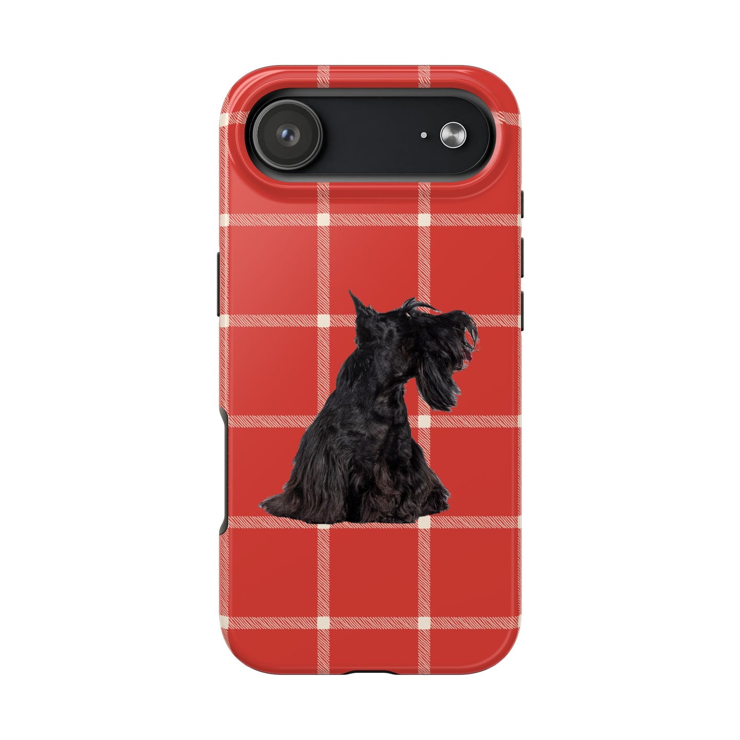 Scottish Terrier Phone Case, Tough Cases, Scottie Dog Phone Cover, Gift for Dog Lovers, Plaid Design