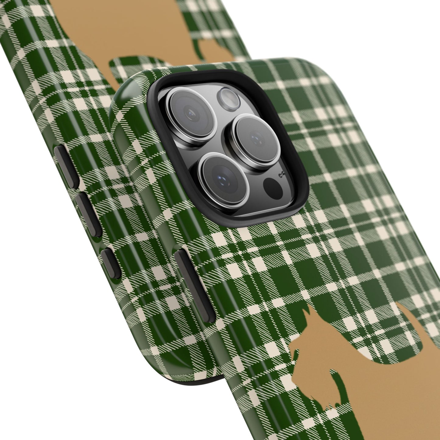 Scottish Terrier Phone Case, Tough Cases, Scottie Dog Phone Cover, Gift for Dog Lovers, Plaid Design