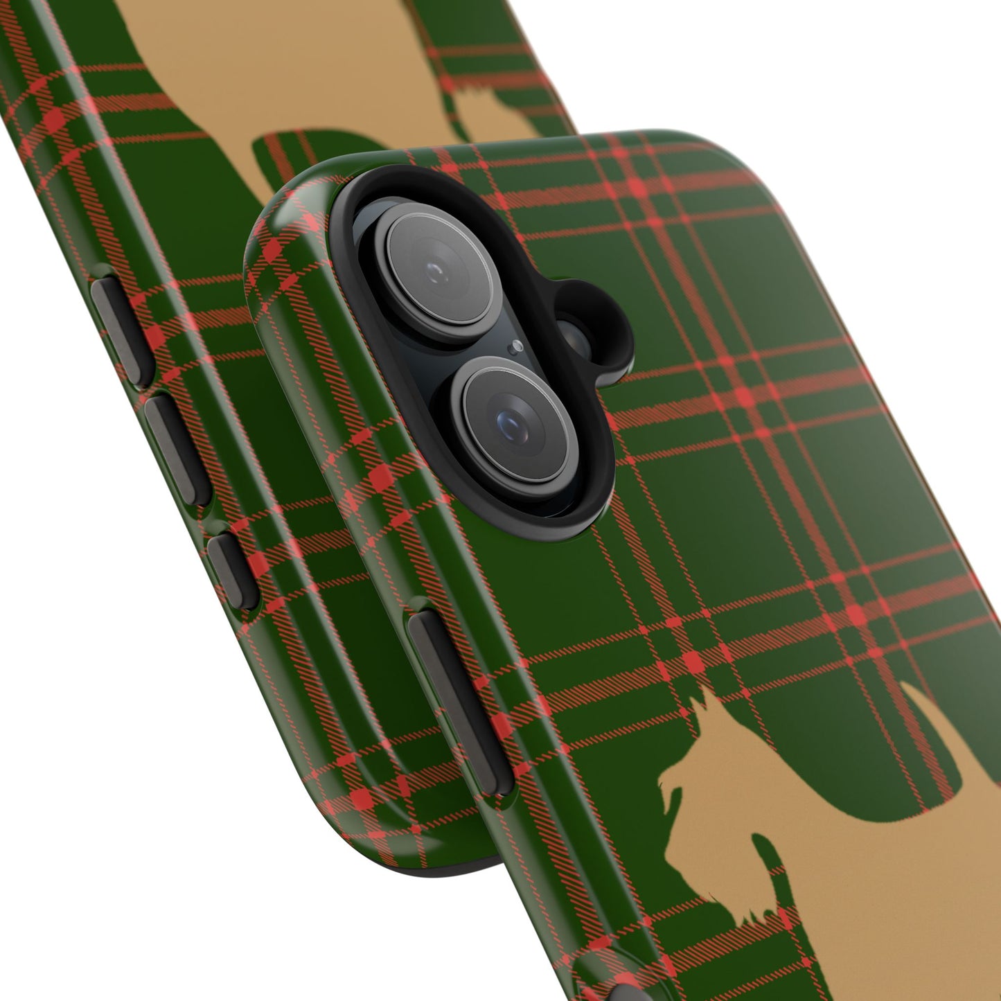 Scottish Terrier Phone Case, Tough Cases, Scottie Dog Phone Cover, Gift for Dog Lovers, Plaid Design