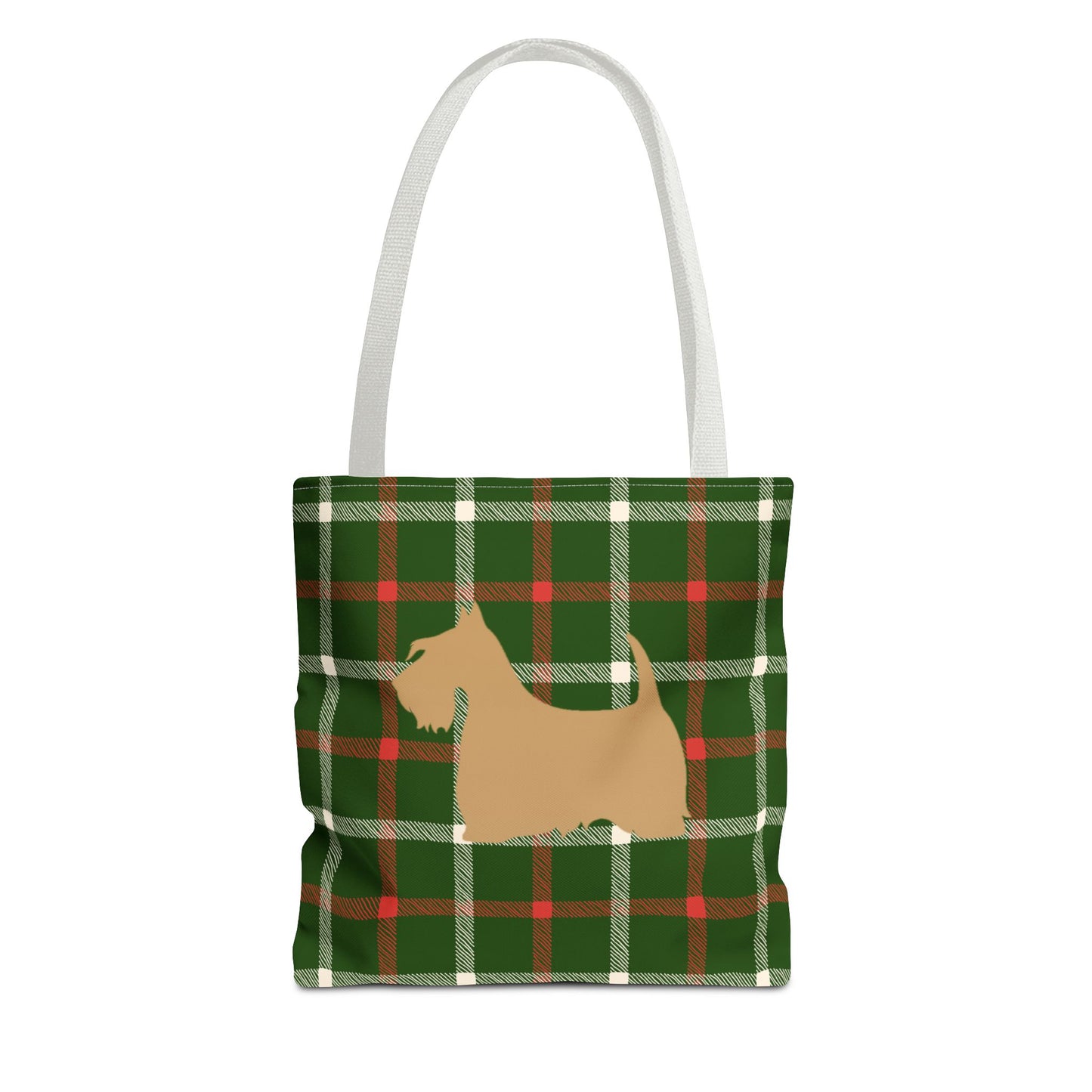 Plaid Scottish Terrier Tote Bag, Stylish Carryall for Pet Lovers, Perfect for Shopping, Beach Days, Teachers, Gifts, All-Occasion Bag