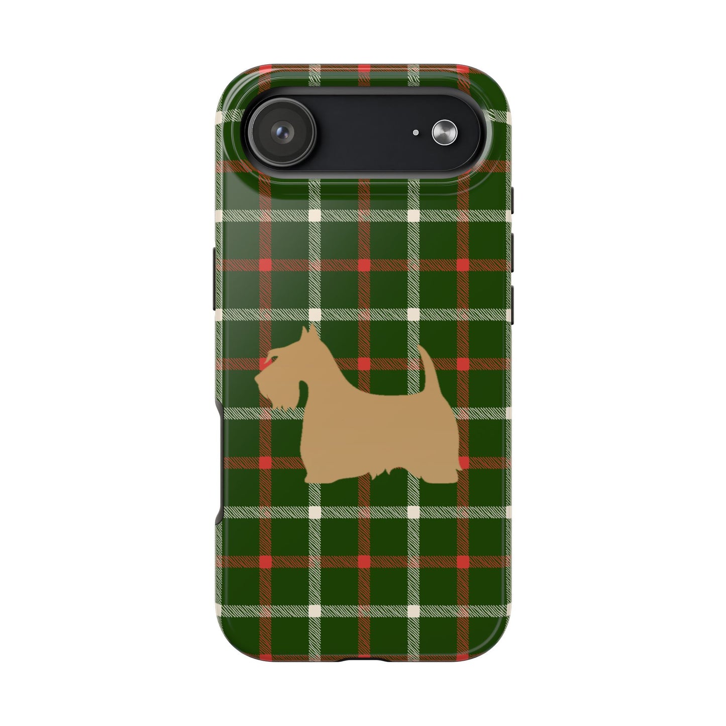 Scottish Terrier Phone Case, Tough Cases, Scottie Dog Phone Cover, Gift for Dog Lovers, Plaid Design