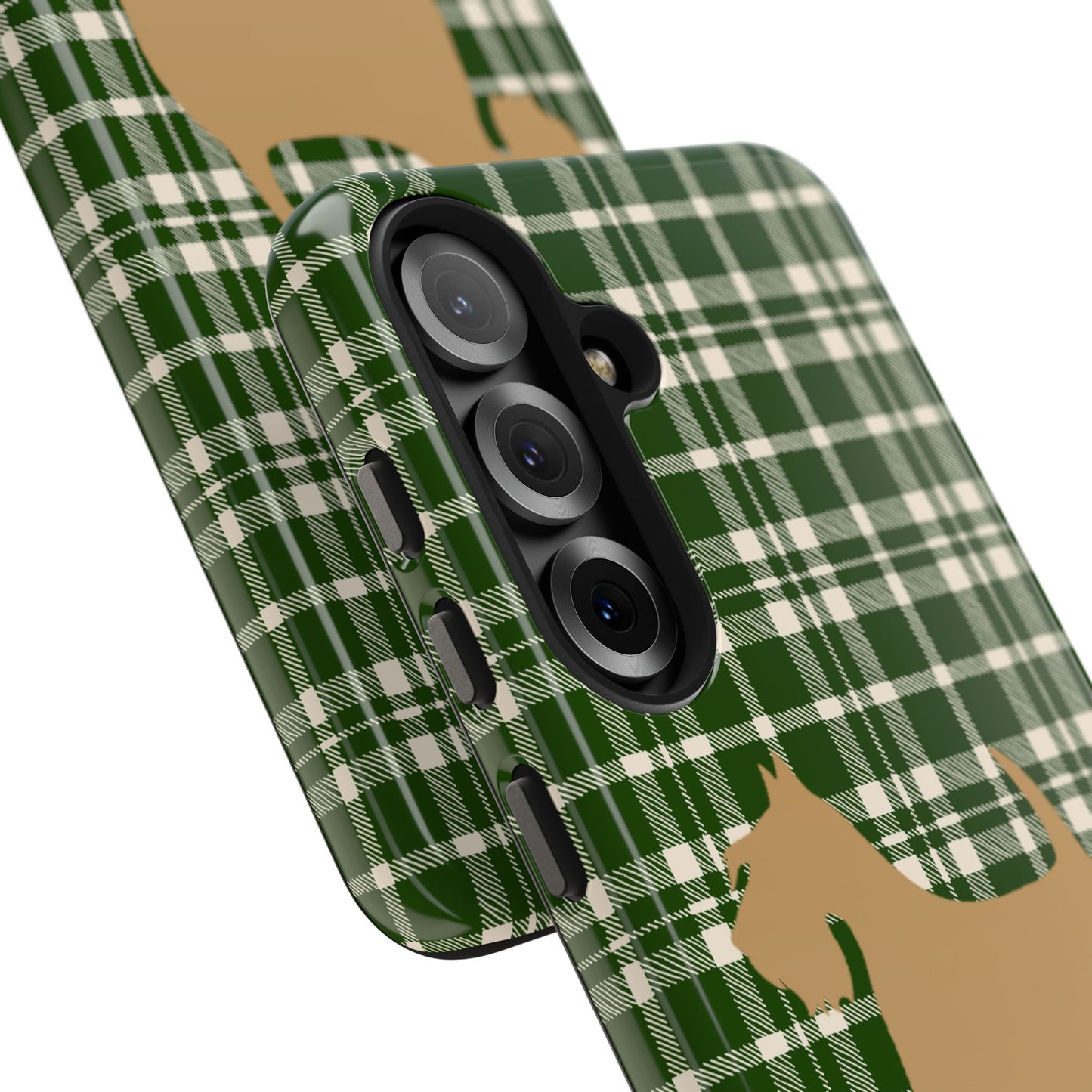 Scottish Terrier Phone Case, Tough Cases, Scottie Dog Phone Cover, Gift for Dog Lovers, Plaid Design