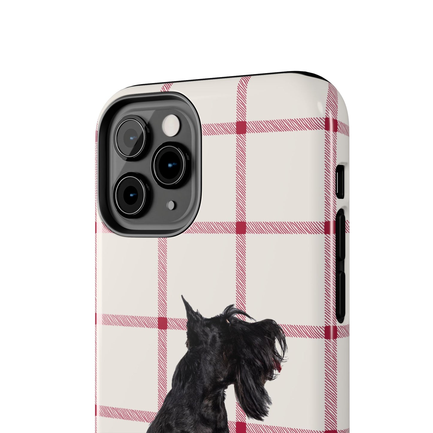 Scottish Terrier Phone Case, Tough Cases, Scottie Dog Phone Cover, Gift for Dog Lovers, Plaid Design