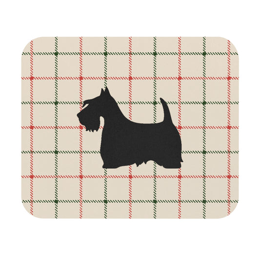 Scottish Terrier Plaid Dog Mouse Pad | Cute Dog Lover Gift | Office Decor | Stationery | Pet Themed Home Office Accessories | Animal Lover Merchandise