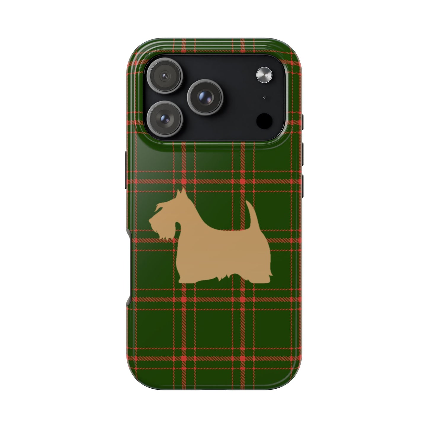 Scottish Terrier Phone Case, Tough Cases, Scottie Dog Phone Cover, Gift for Dog Lovers, Plaid Design