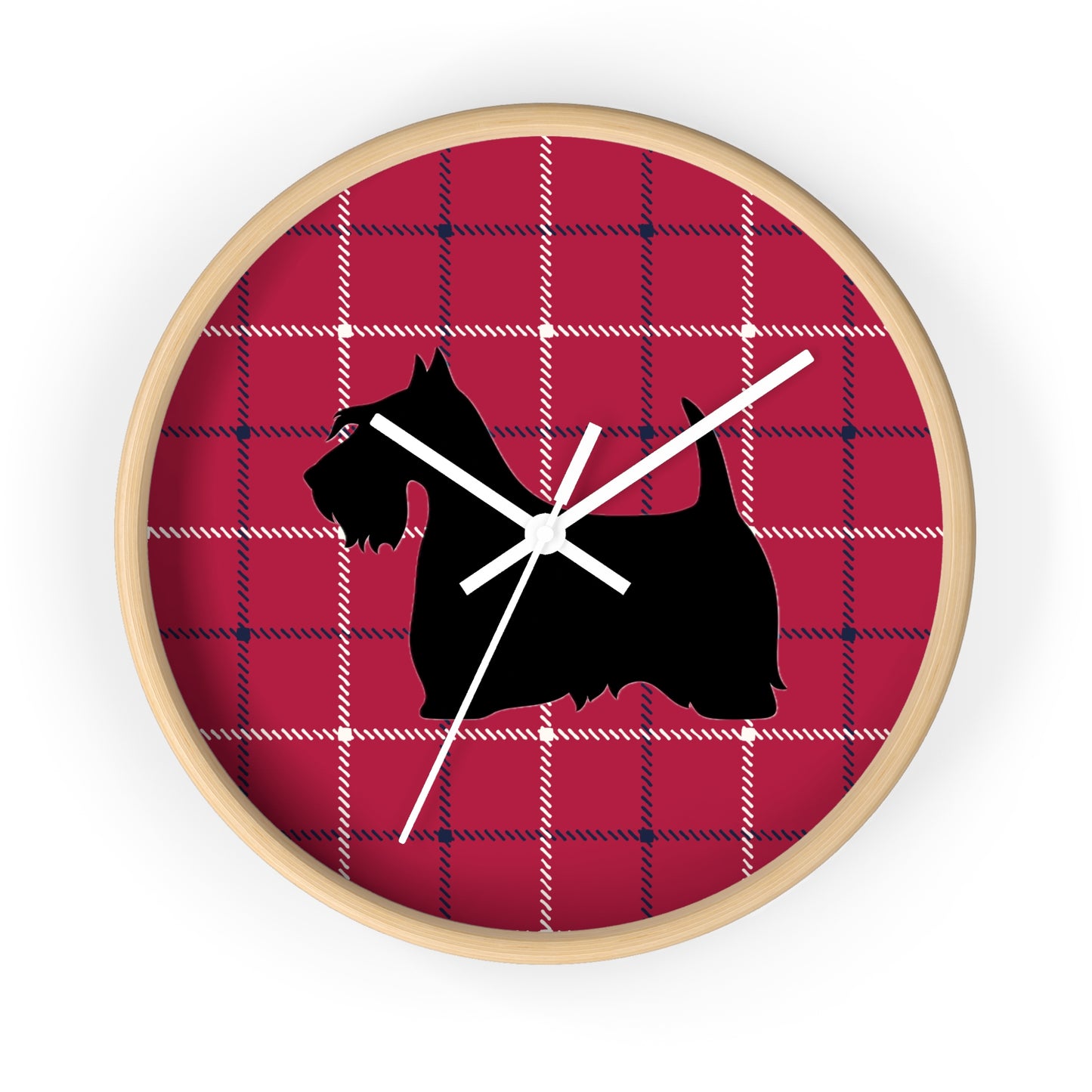 Scottish Terrier Wall Clock, Pet Lover Gift, Home Decor, Office Decor, Scottish Terrier Decor, Unique Wall Timepiece