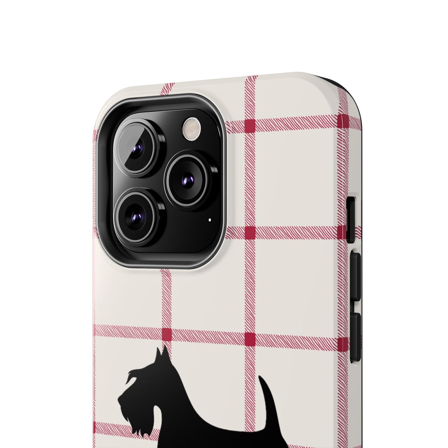 Scottish Terrier Phone Case, Tough Cases, Scottie Dog Phone Cover, Gift for Dog Lovers, Plaid Design