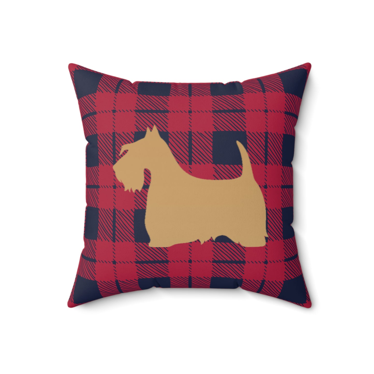 Scottish Terrier Faux Suede Pillow, Cozy Home Decor, Housewarming Gift, Pet Lover Gift, Holiday Accent Cushion