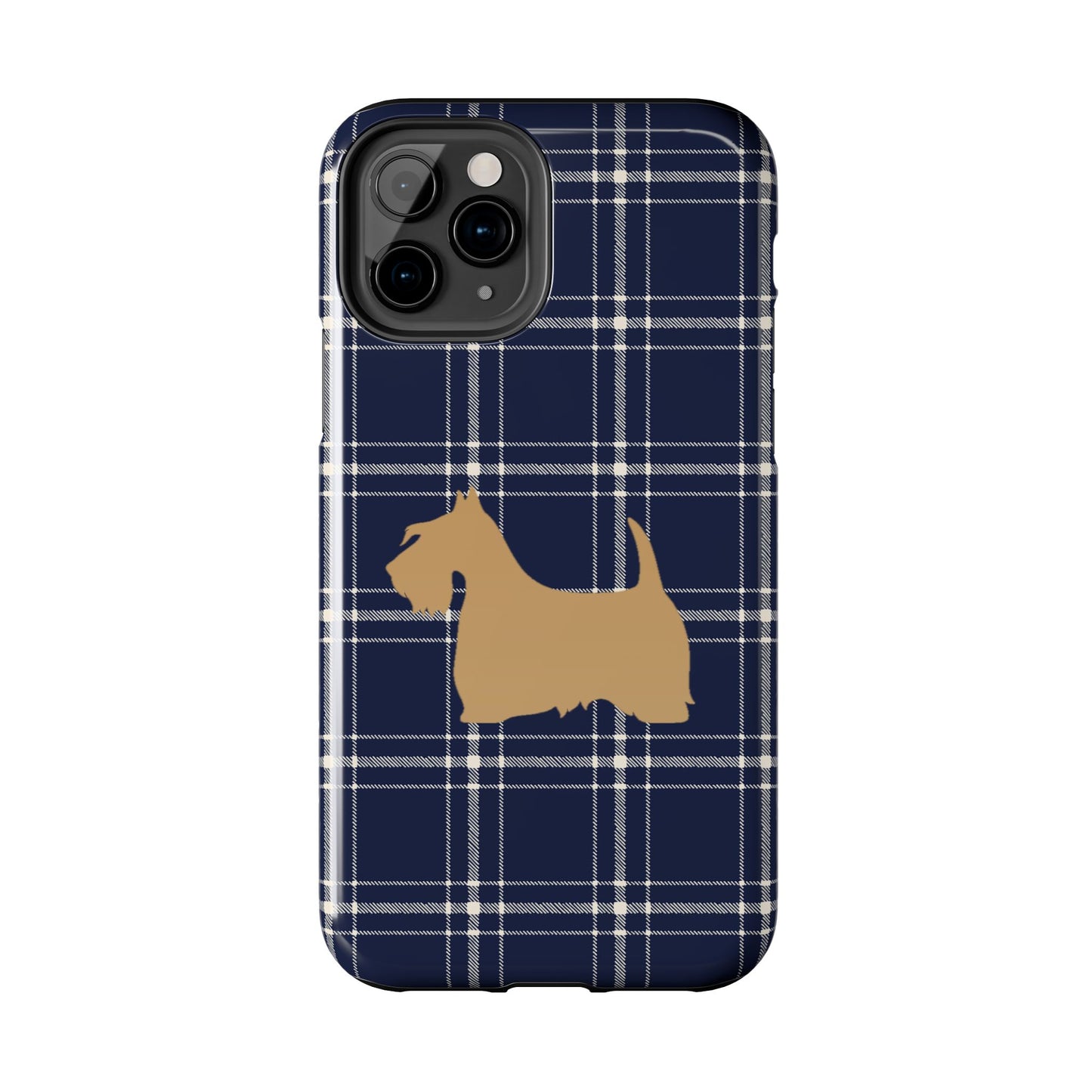 Scottish Terrier Phone Case, Tough Cases, Scottie Dog Phone Cover, Gift for Dog Lovers, Plaid Design