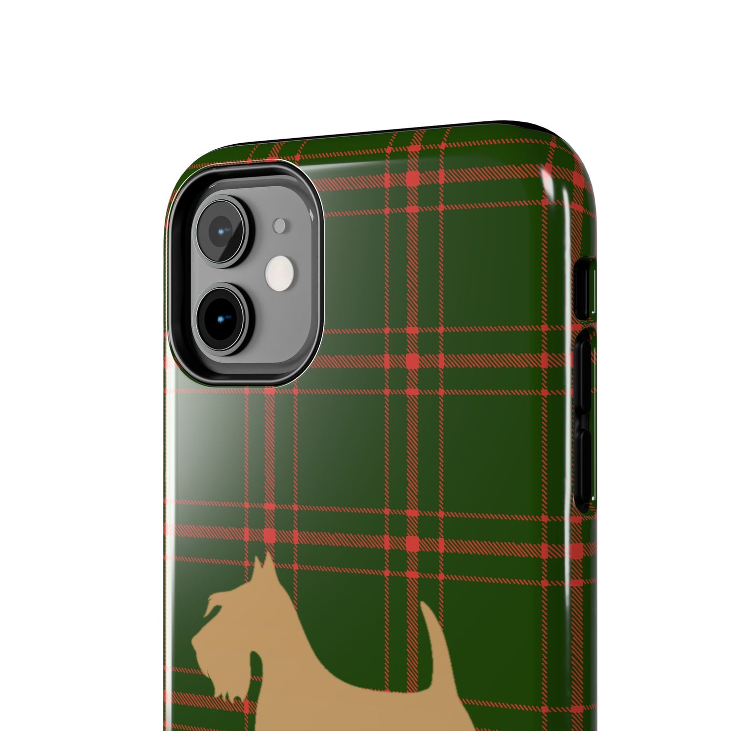 Scottish Terrier Phone Case, Tough Cases, Scottie Dog Phone Cover, Gift for Dog Lovers, Plaid Design