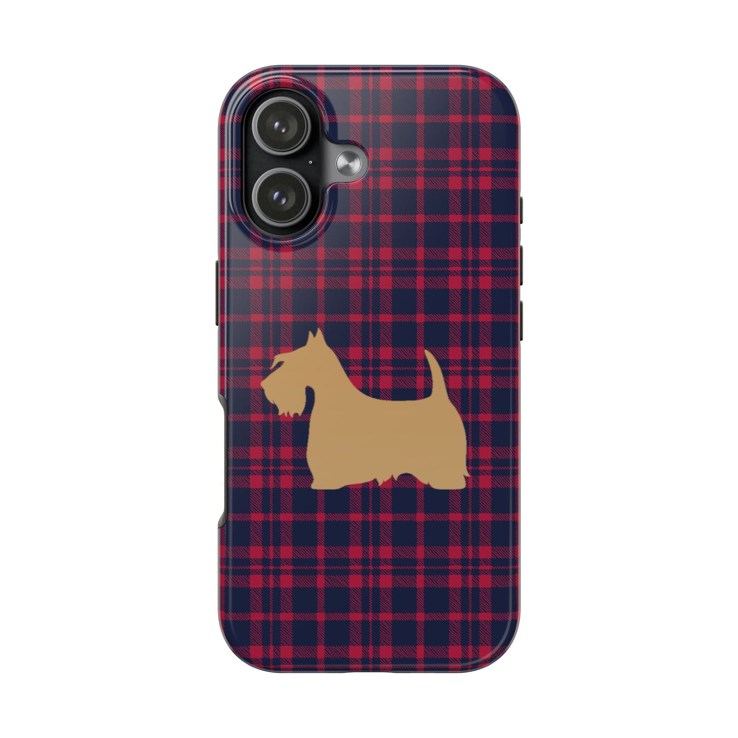 Scottish Terrier Phone Case, Tough Cases, Scottie Dog Phone Cover, Gift for Dog Lovers, Plaid Design