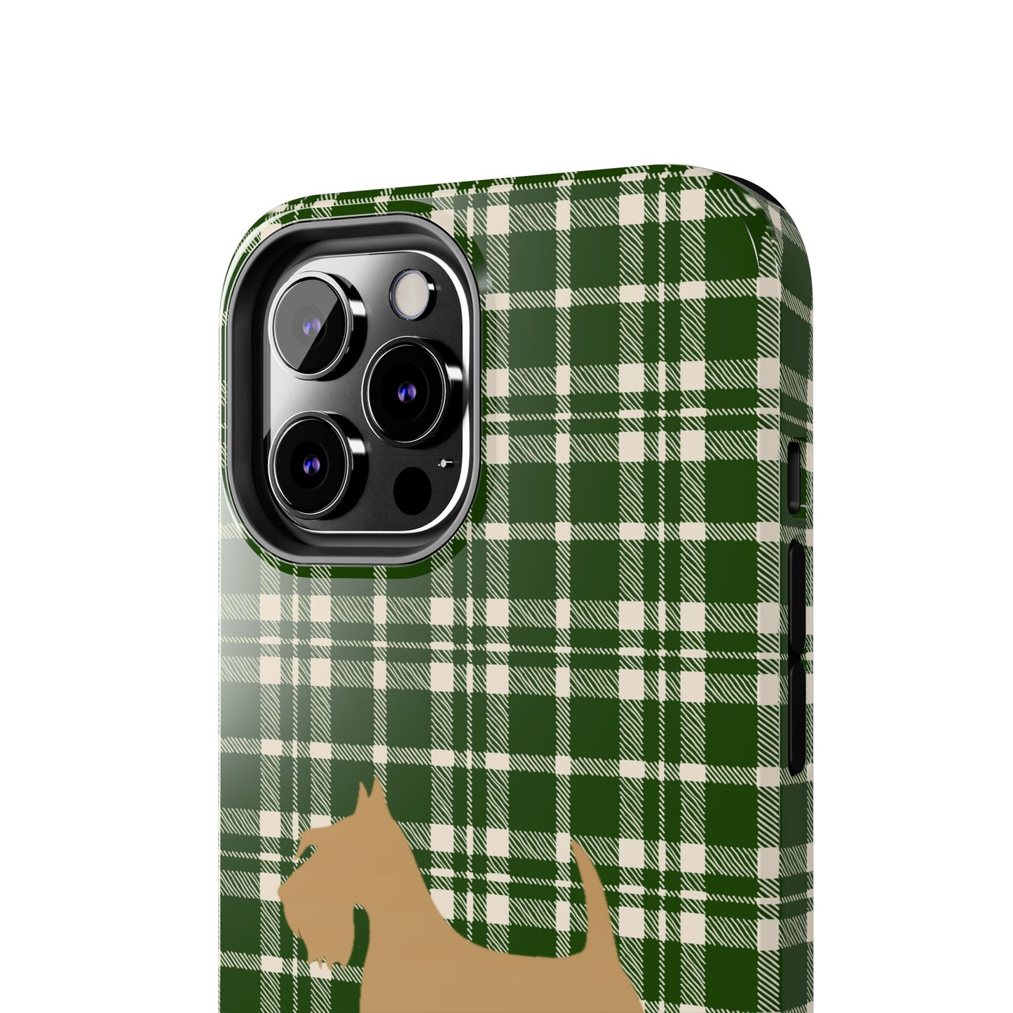 Scottish Terrier Phone Case, Tough Cases, Scottie Dog Phone Cover, Gift for Dog Lovers, Plaid Design