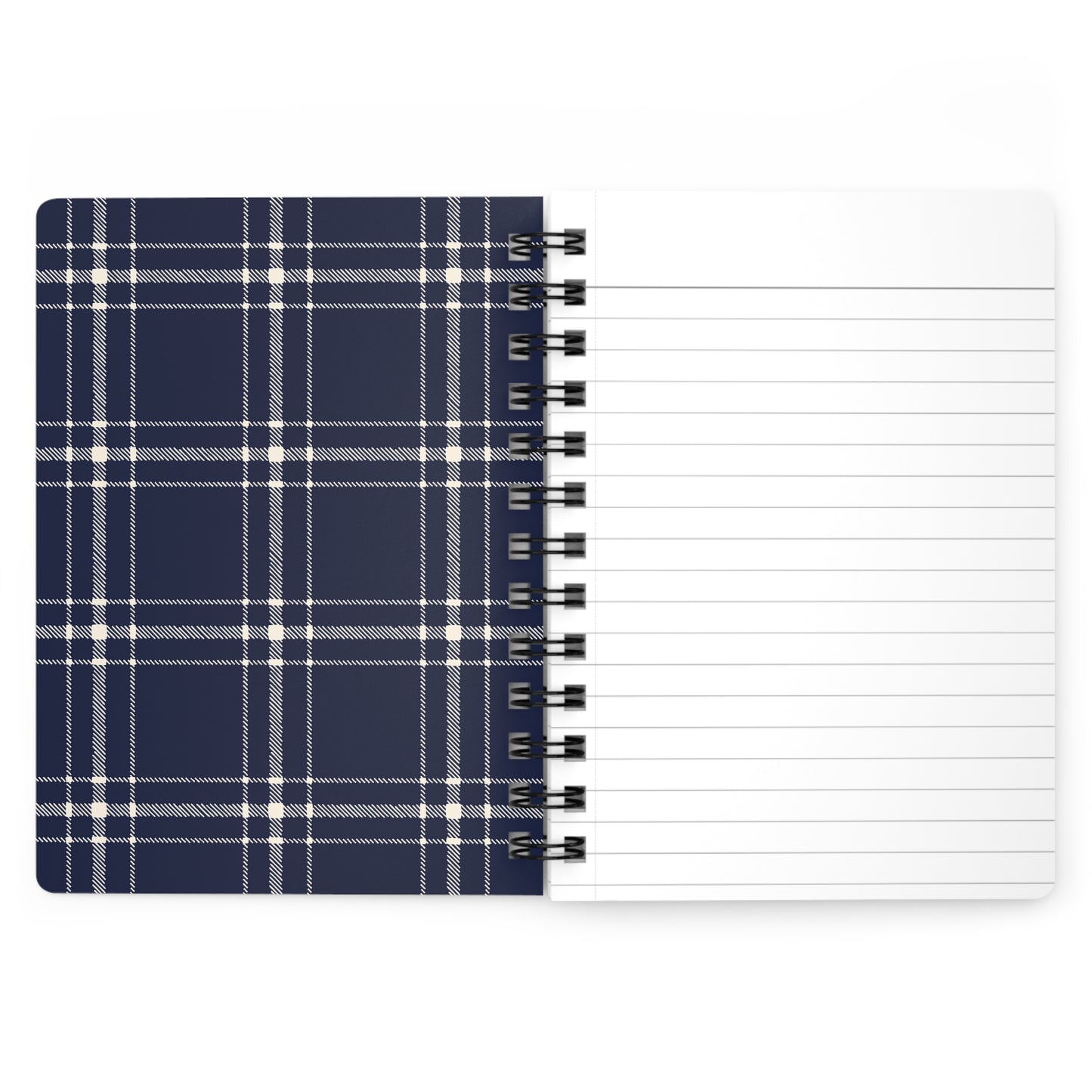 Plaid Spiral Bound Journal with Scottish Terrier Silhouette, Notebooks for Gifts, School Supplies, Writing, Pet Lovers