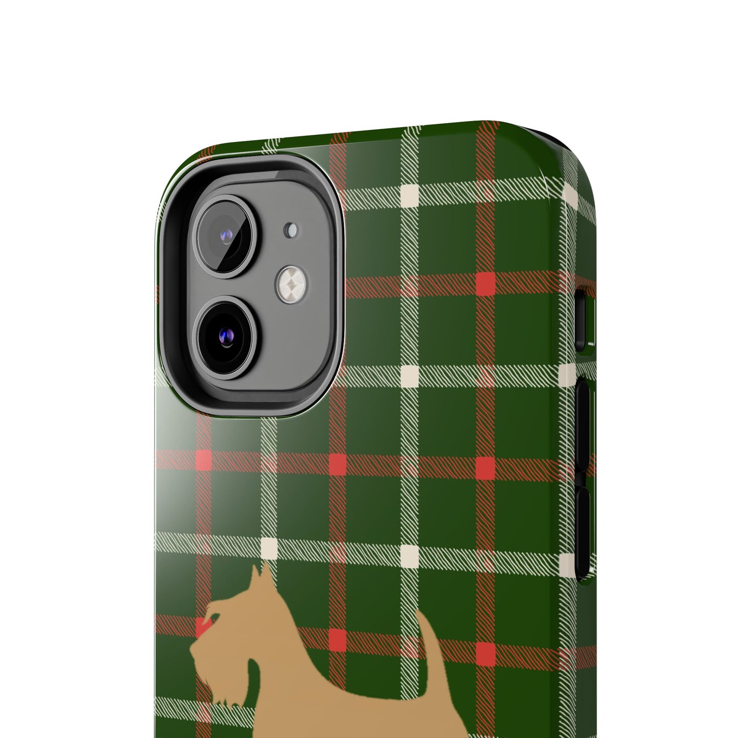 Scottish Terrier Phone Case, Tough Cases, Scottie Dog Phone Cover, Gift for Dog Lovers, Plaid Design