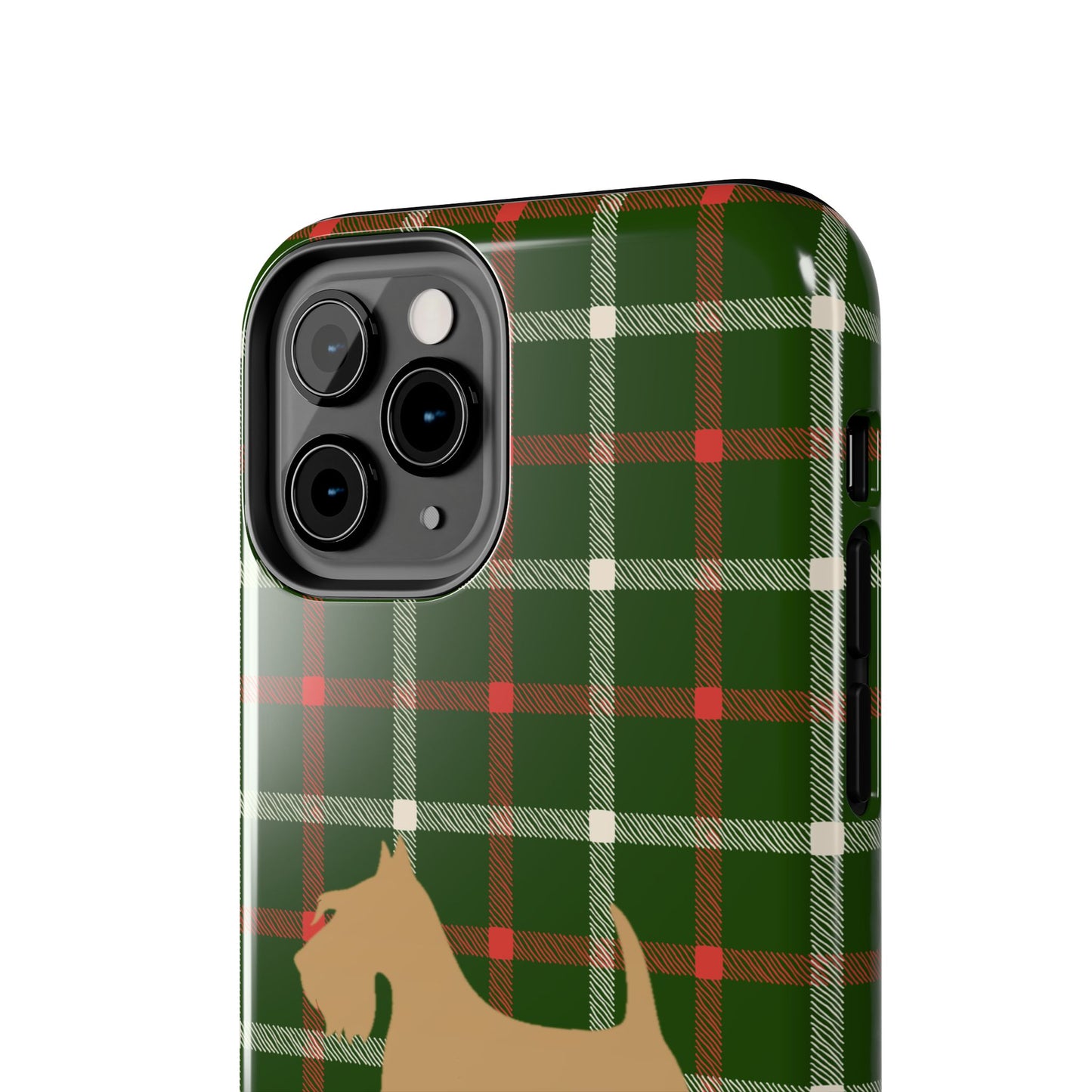 Scottish Terrier Phone Case, Tough Cases, Scottie Dog Phone Cover, Gift for Dog Lovers, Plaid Design