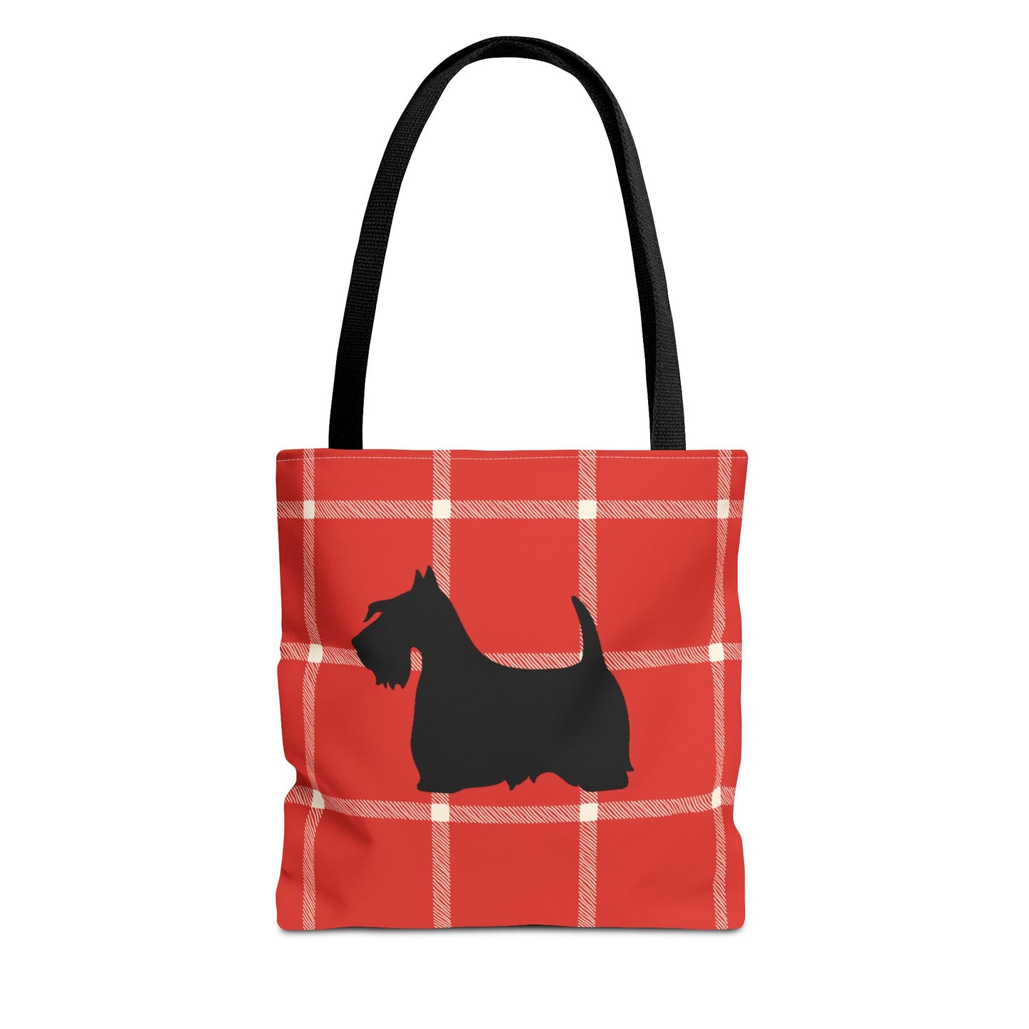 Plaid Scottish Terrier Tote Bag, Stylish Carryall for Pet Lovers, Perfect for Shopping, Beach Days, Teachers, Gifts, All-Occasion Bag