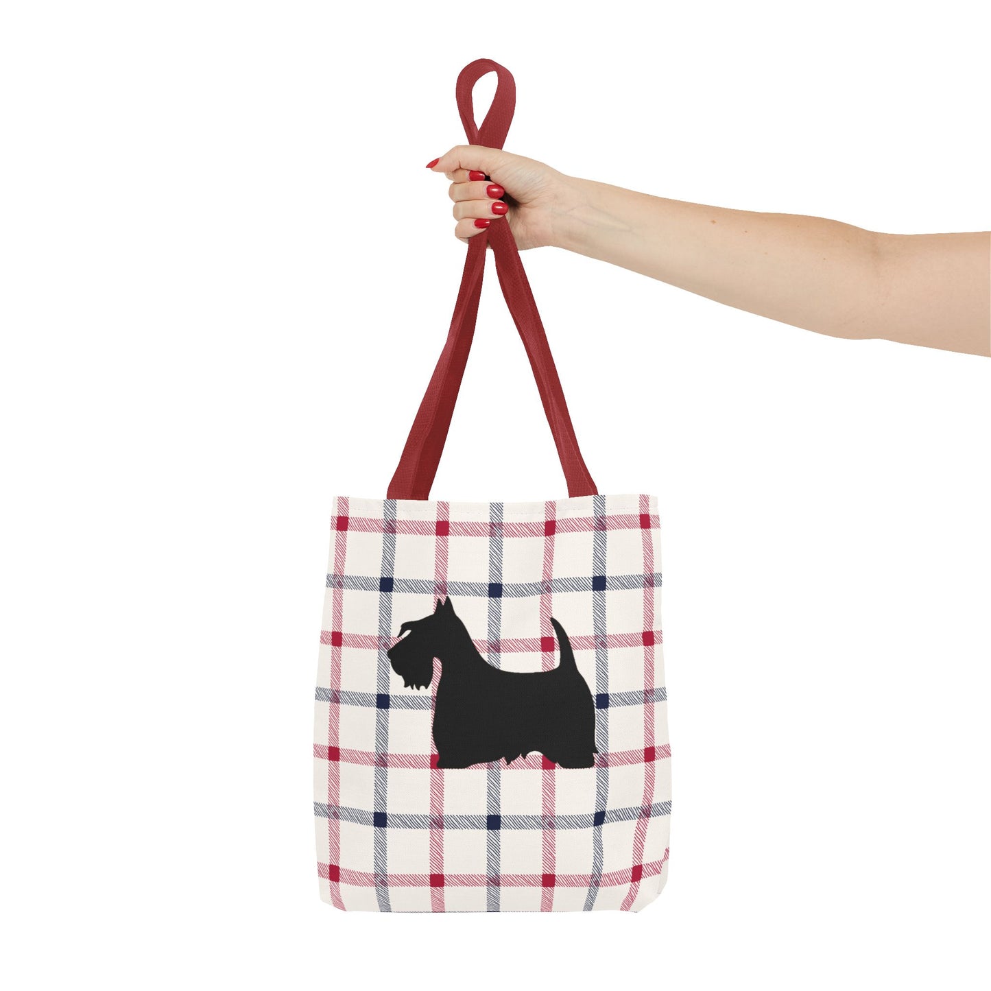 Plaid Scottish Terrier Tote Bag, Stylish Carryall for Pet Lovers, Perfect for Shopping, Beach Days, Teachers, Gifts, All-Occasion Bag