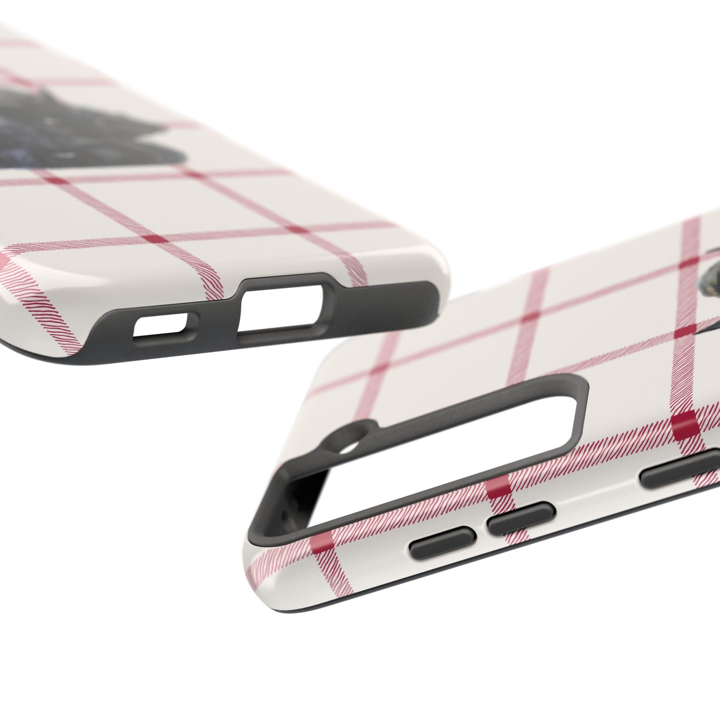 Scottish Terrier Phone Case, Tough Cases, Scottie Dog Phone Cover, Gift for Dog Lovers, Plaid Design