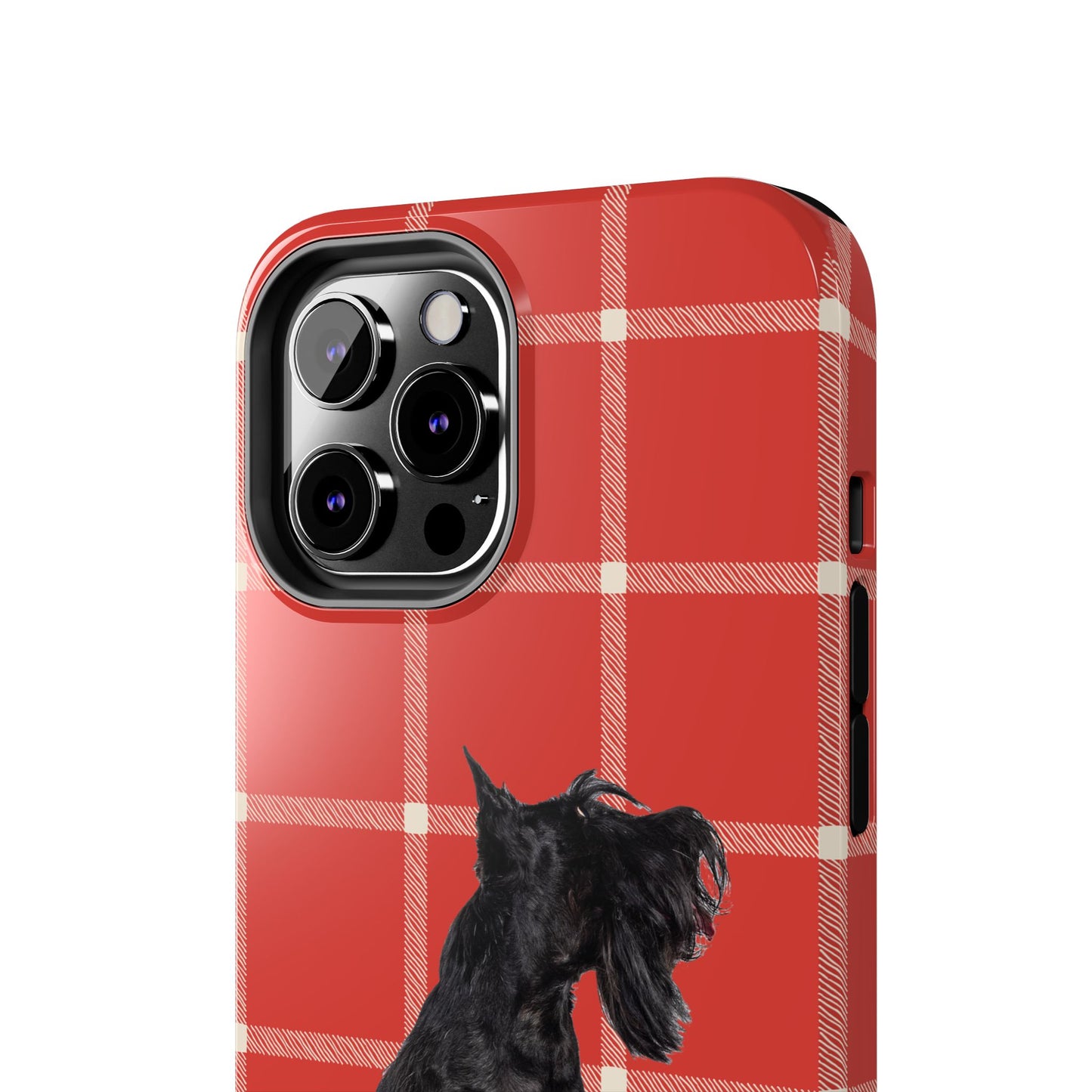 Scottish Terrier Phone Case, Tough Cases, Scottie Dog Phone Cover, Gift for Dog Lovers, Plaid Design