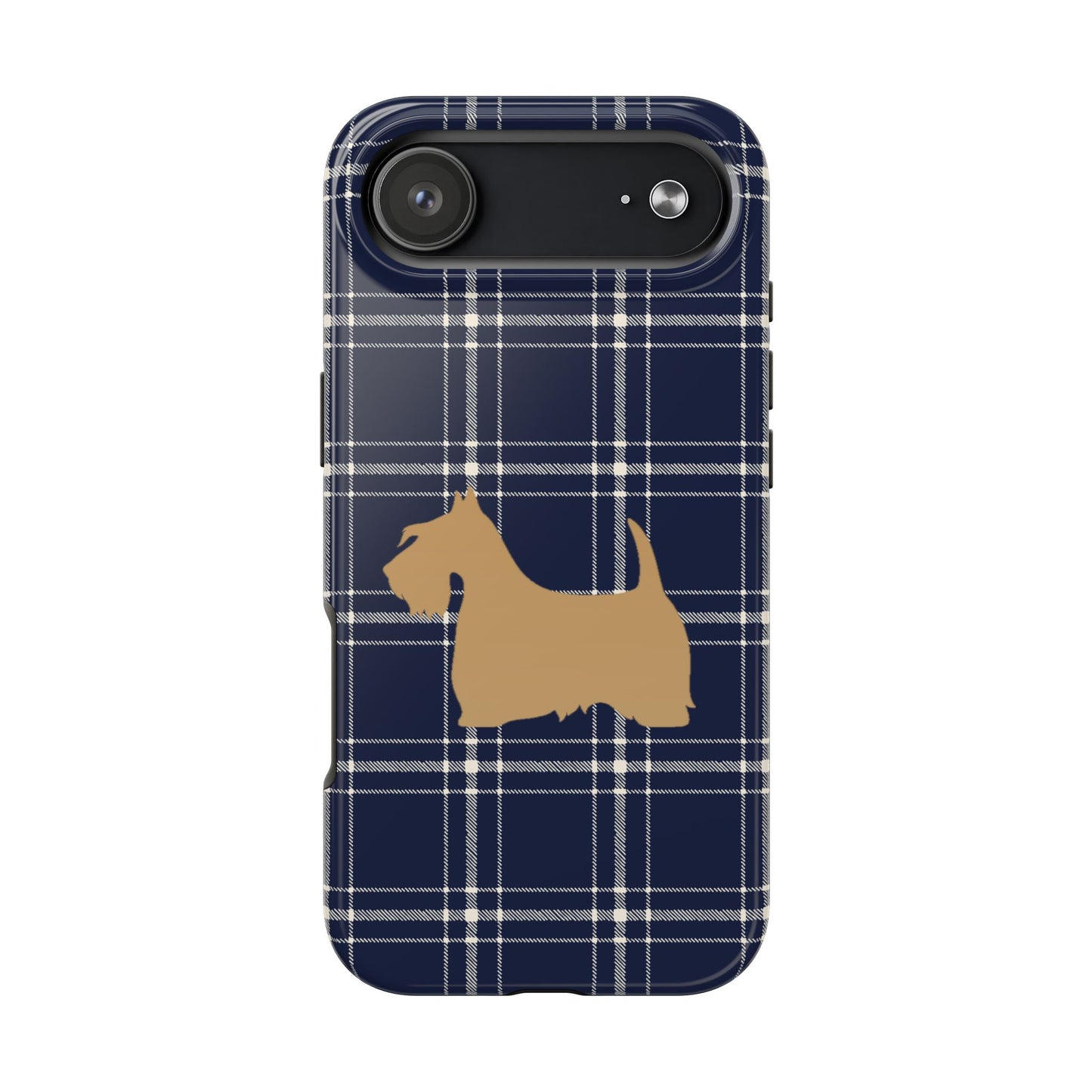 Scottish Terrier Phone Case, Tough Cases, Scottie Dog Phone Cover, Gift for Dog Lovers, Plaid Design