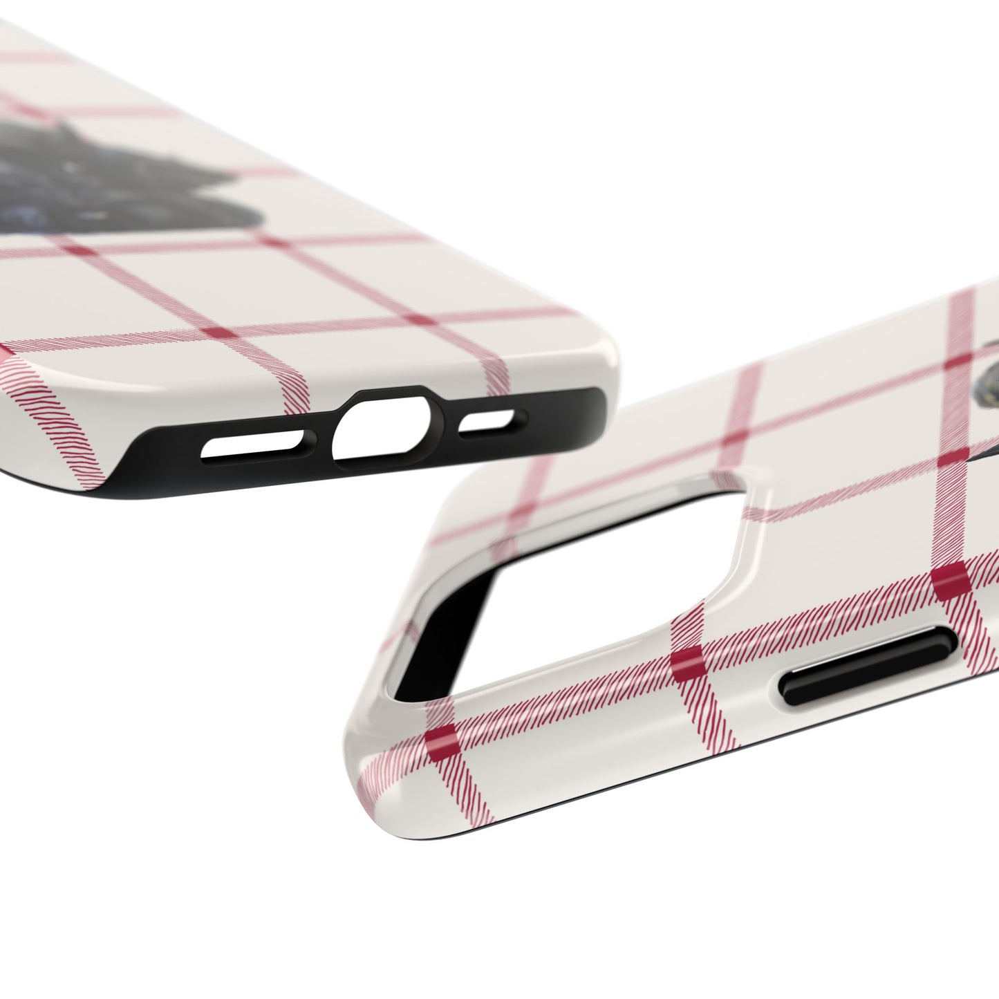 Scottish Terrier Phone Case, Tough Cases, Scottie Dog Phone Cover, Gift for Dog Lovers, Plaid Design