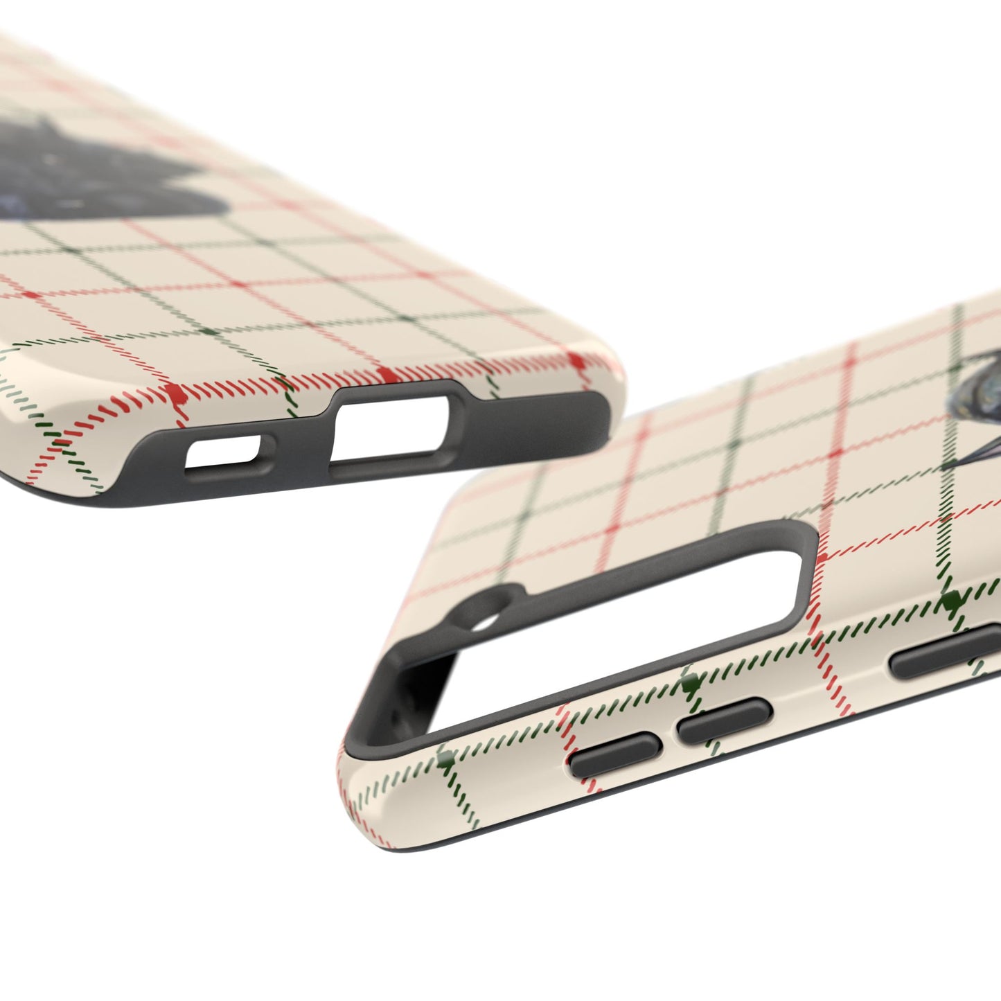 Scottish Terrier Phone Case, Tough Cases, Scottie Dog Phone Cover, Gift for Dog Lovers, Plaid Design