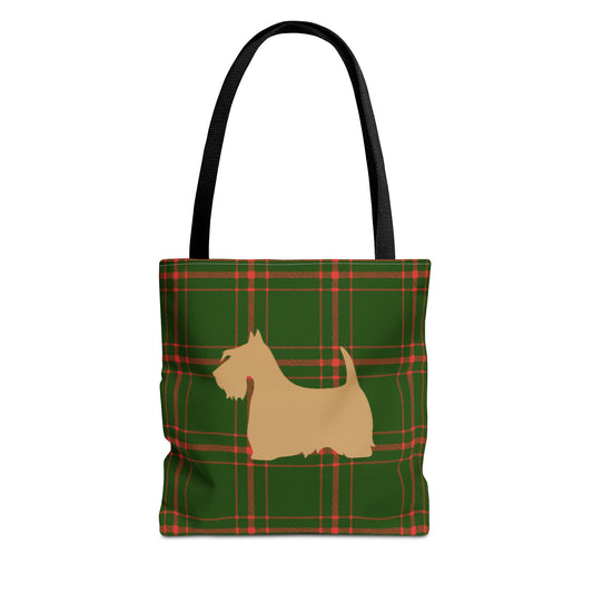 Plaid Scottish Terrier Tote Bag, Stylish Carryall for Pet Lovers, Perfect for Shopping, Beach Days, Teachers, Gifts, All-Occasion Bag