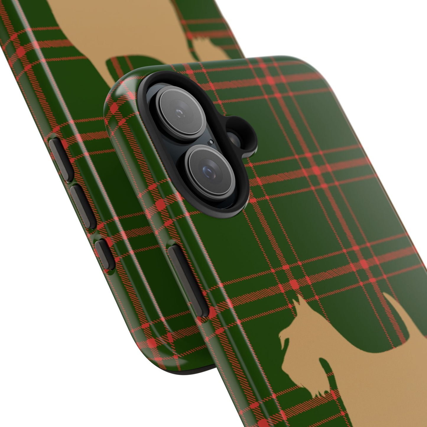 Scottish Terrier Phone Case, Tough Cases, Scottie Dog Phone Cover, Gift for Dog Lovers, Plaid Design