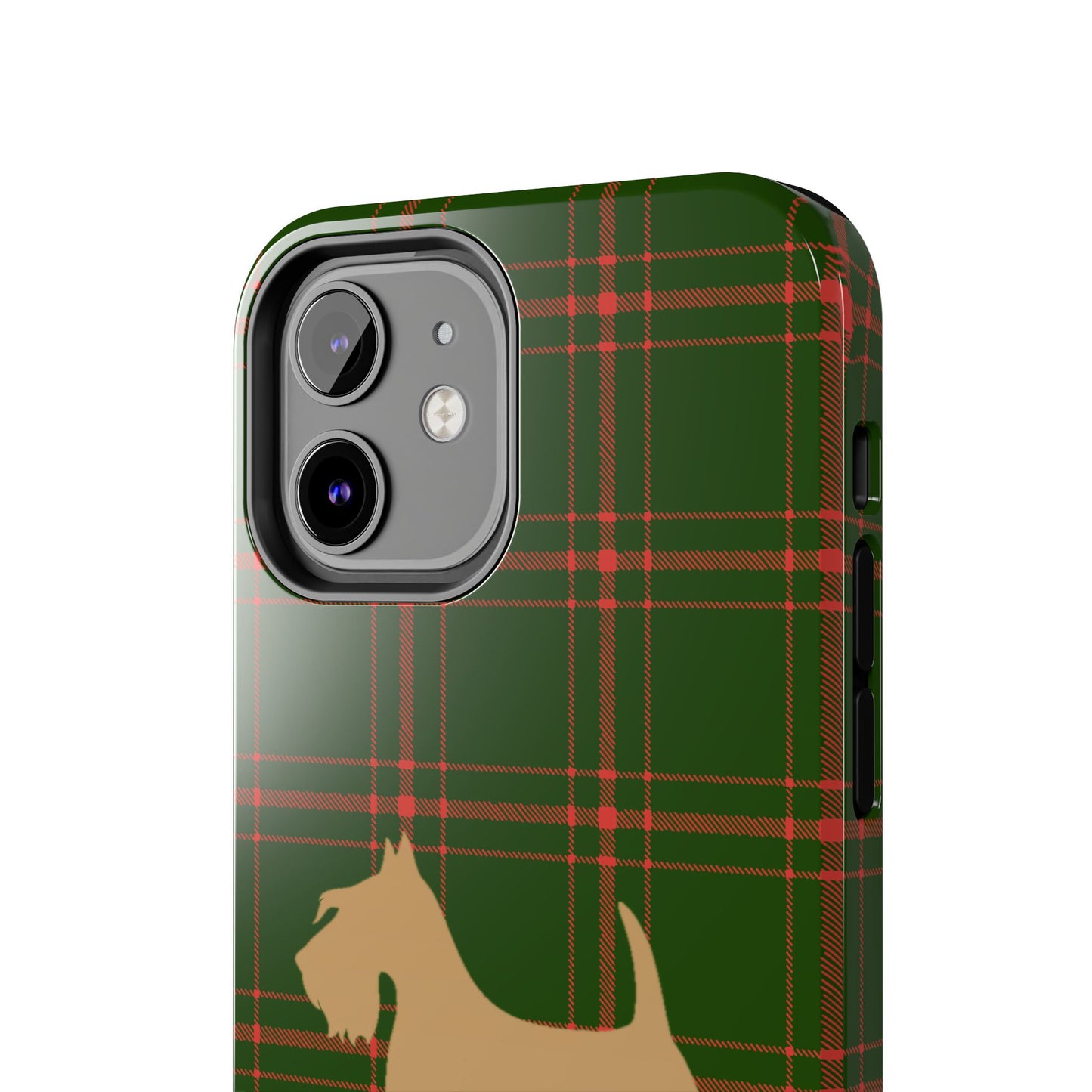 Scottish Terrier Phone Case, Tough Cases, Scottie Dog Phone Cover, Gift for Dog Lovers, Plaid Design