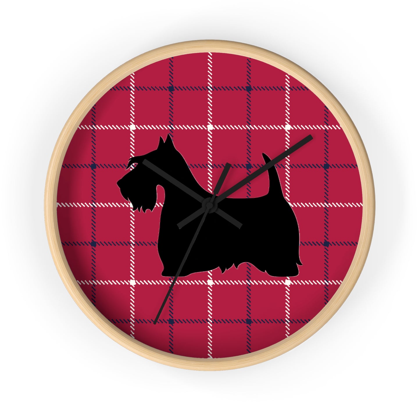 Scottish Terrier Wall Clock, Pet Lover Gift, Home Decor, Office Decor, Scottish Terrier Decor, Unique Wall Timepiece