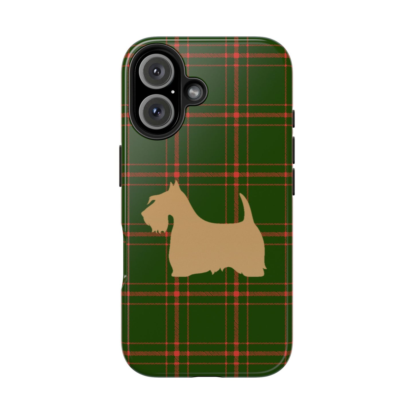 Scottish Terrier Phone Case, Tough Cases, Scottie Dog Phone Cover, Gift for Dog Lovers, Plaid Design