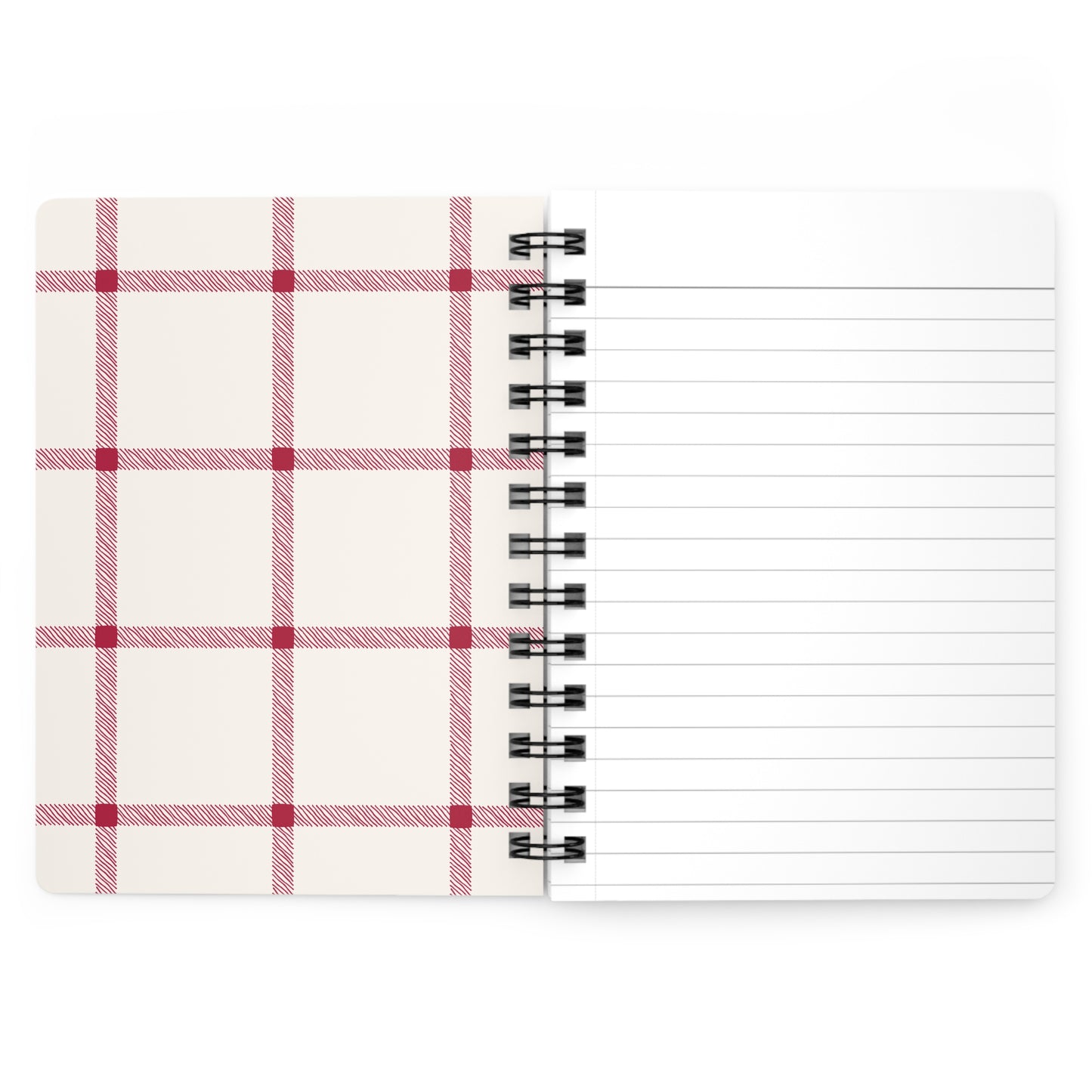 Spiral Bound Journal - Scottish Terrier Silhouette Tartan Design