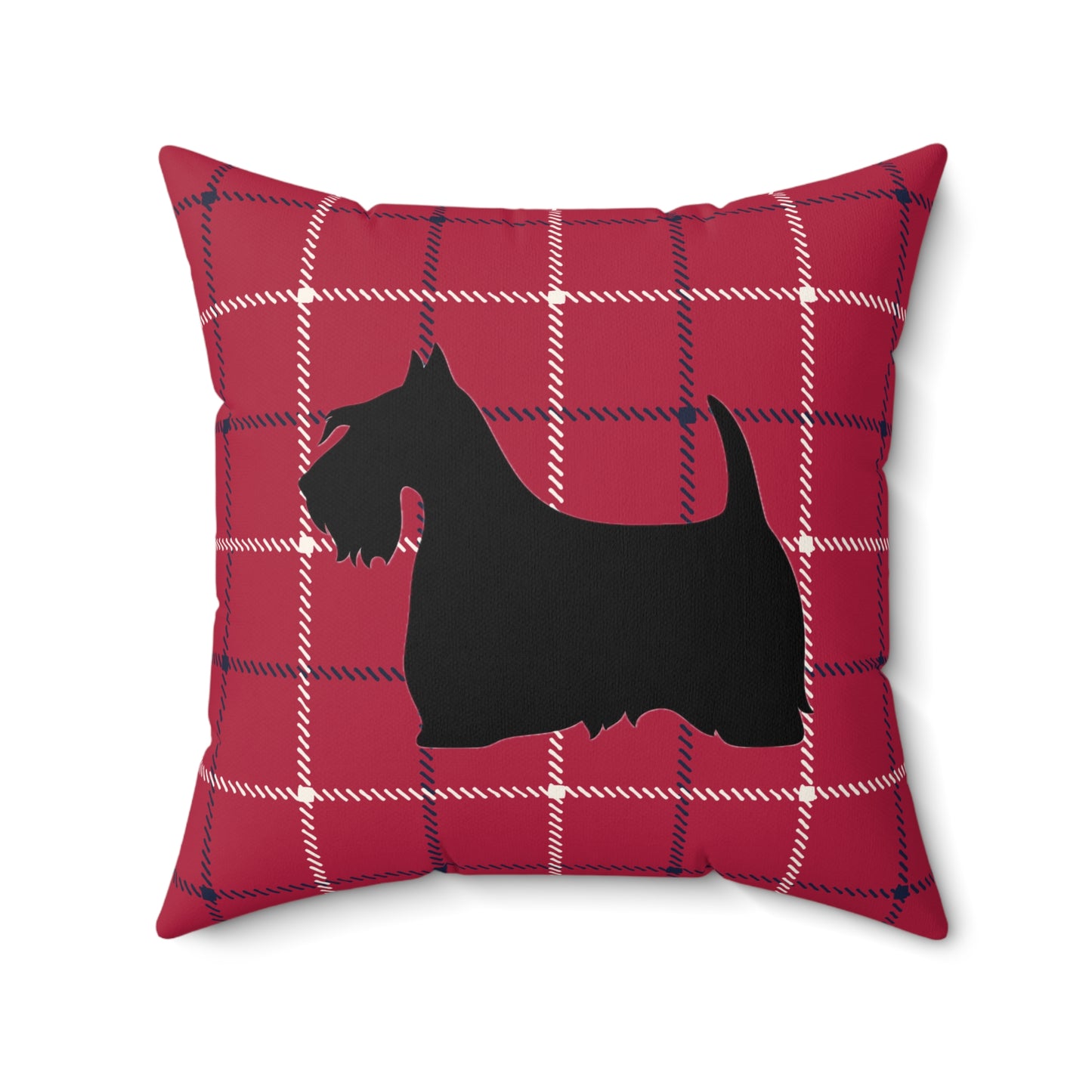 Scottish Terrier Faux Suede Pillow, Cozy Home Decor, Housewarming Gift, Pet Lover Gift, Holiday Accent Cushion