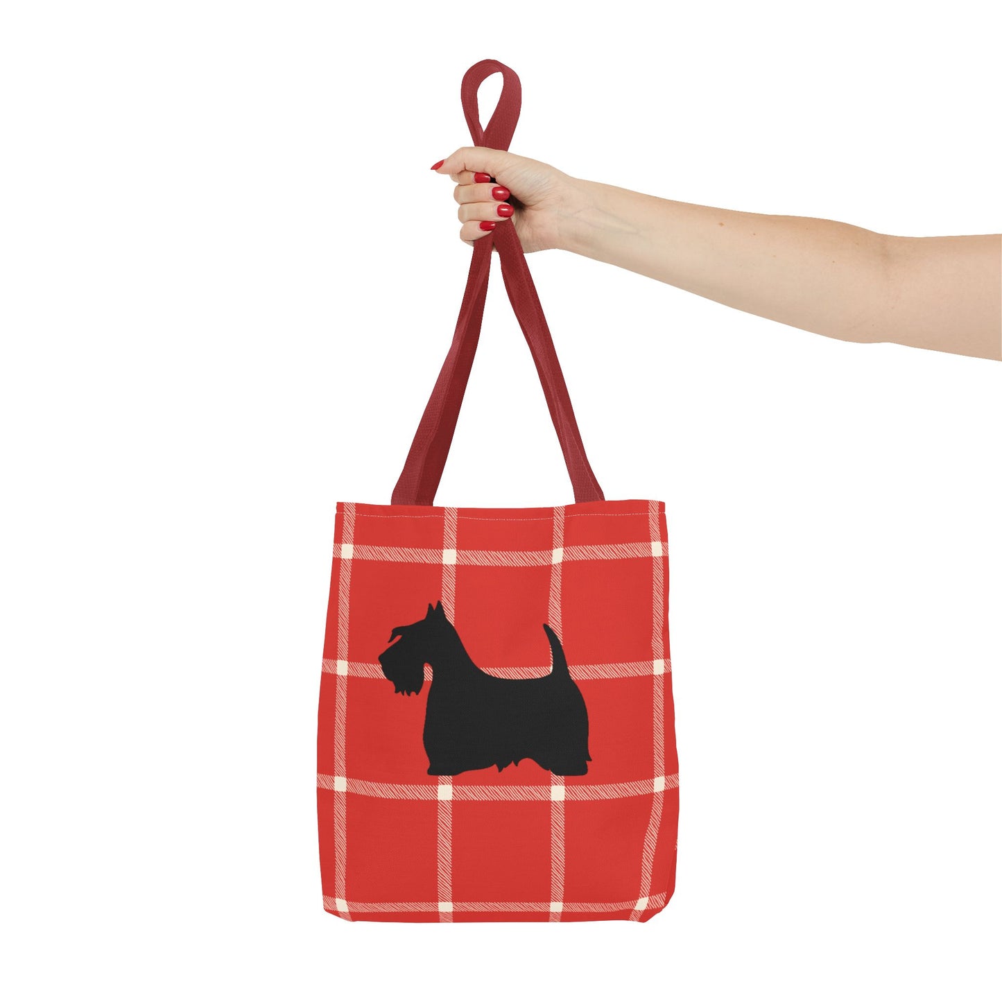 Plaid Scottish Terrier Tote Bag, Stylish Carryall for Pet Lovers, Perfect for Shopping, Beach Days, Teachers, Gifts, All-Occasion Bag