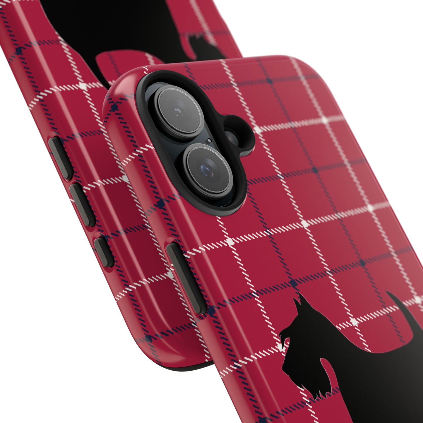 Scottish Terrier Phone Case, Tough Cases, Scottie Dog Phone Cover, Gift for Dog Lovers, Plaid Design