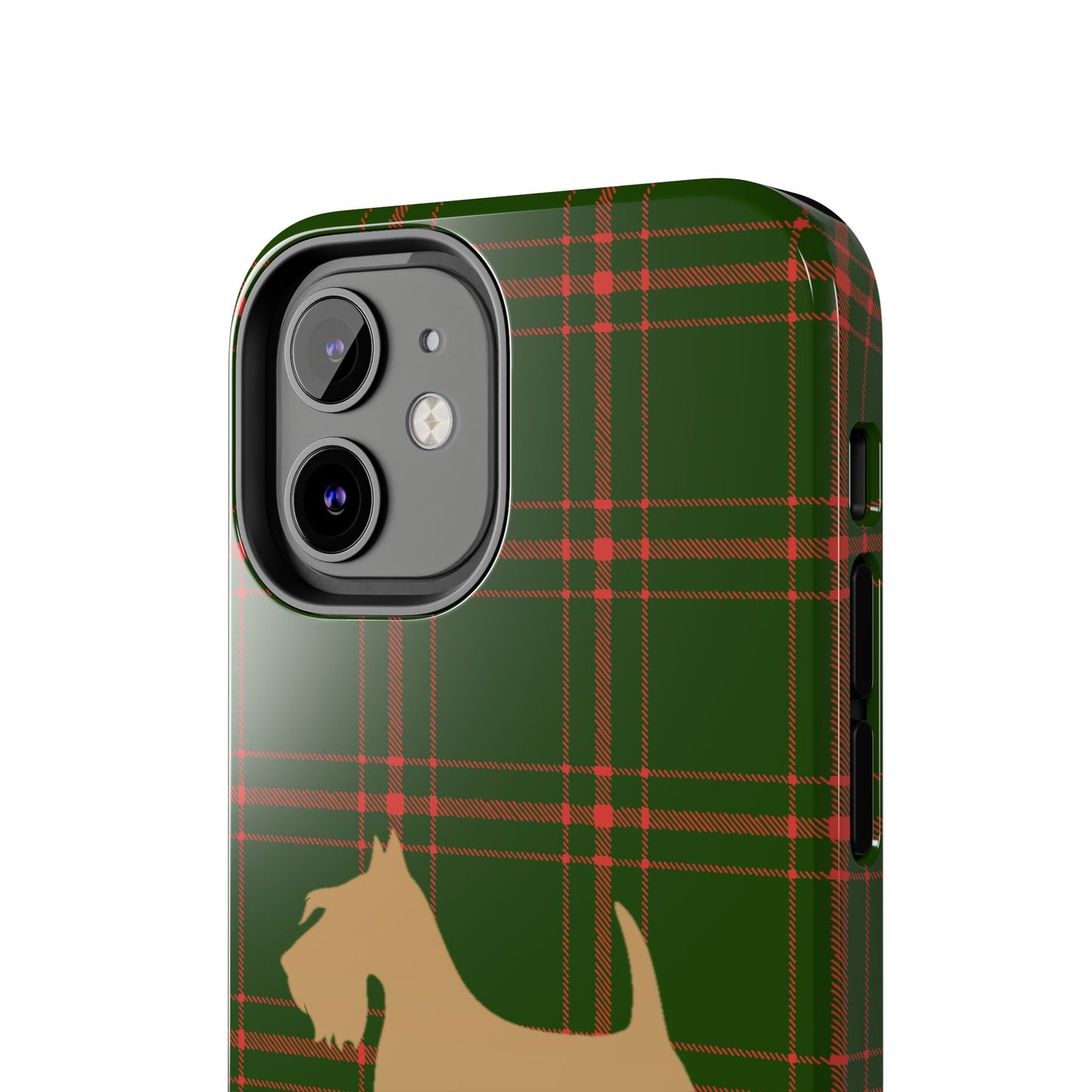 Scottish Terrier Phone Case, Tough Cases, Scottie Dog Phone Cover, Gift for Dog Lovers, Plaid Design