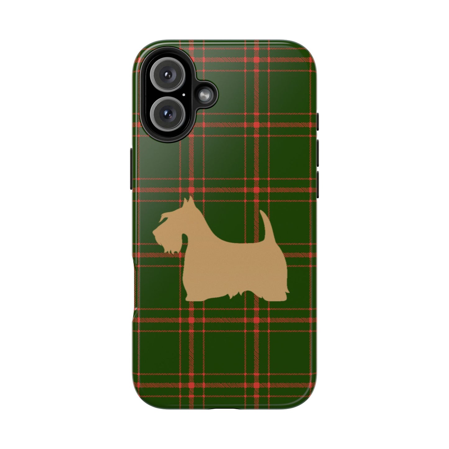 Scottish Terrier Phone Case, Tough Cases, Scottie Dog Phone Cover, Gift for Dog Lovers, Plaid Design