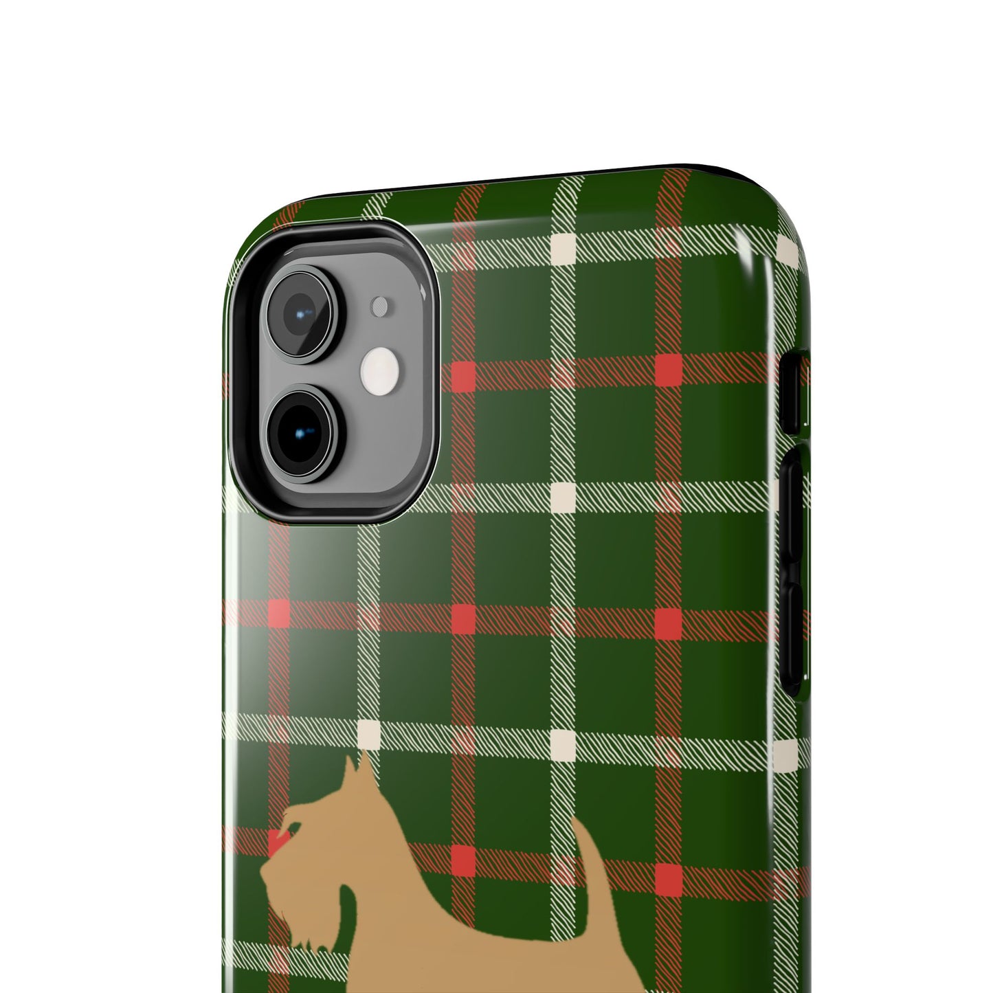 Scottish Terrier Phone Case, Tough Cases, Scottie Dog Phone Cover, Gift for Dog Lovers, Plaid Design