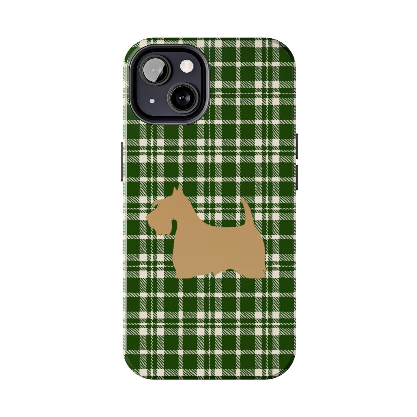 Scottish Terrier Phone Case, Tough Cases, Scottie Dog Phone Cover, Gift for Dog Lovers, Plaid Design