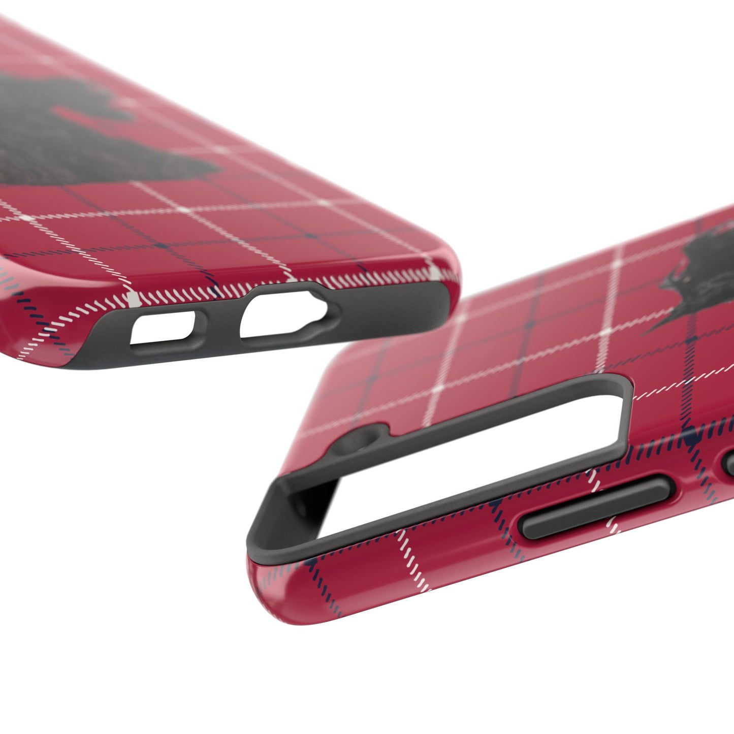 Scottish Terrier Phone Case, Tough Cases, Scottie Dog Phone Cover, Gift for Dog Lovers, Plaid Design