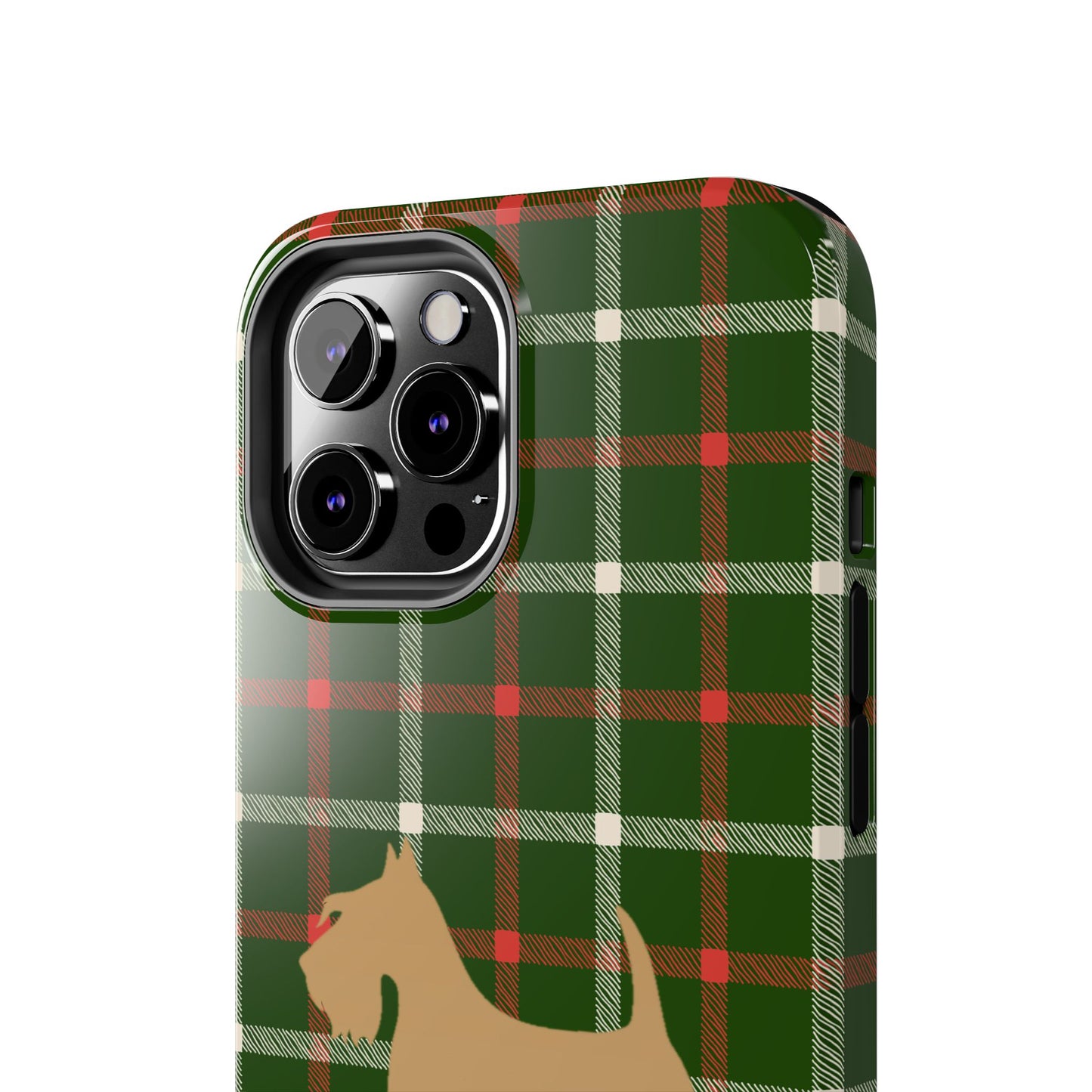 Scottish Terrier Phone Case, Tough Cases, Scottie Dog Phone Cover, Gift for Dog Lovers, Plaid Design
