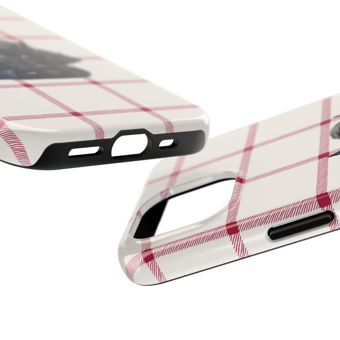 Scottish Terrier Phone Case, Tough Cases, Scottie Dog Phone Cover, Gift for Dog Lovers, Plaid Design