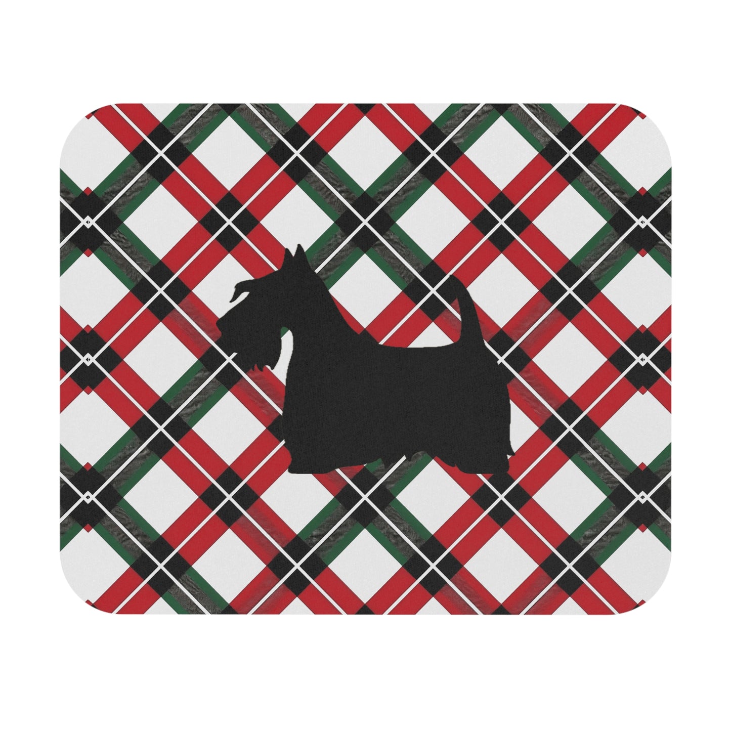 Scottish Terrier Plaid Dog Mouse Pad | Cute Dog Lover Gift | Office Decor | Stationery | Pet Themed Home Office Accessories | Animal Lover Merchandise
