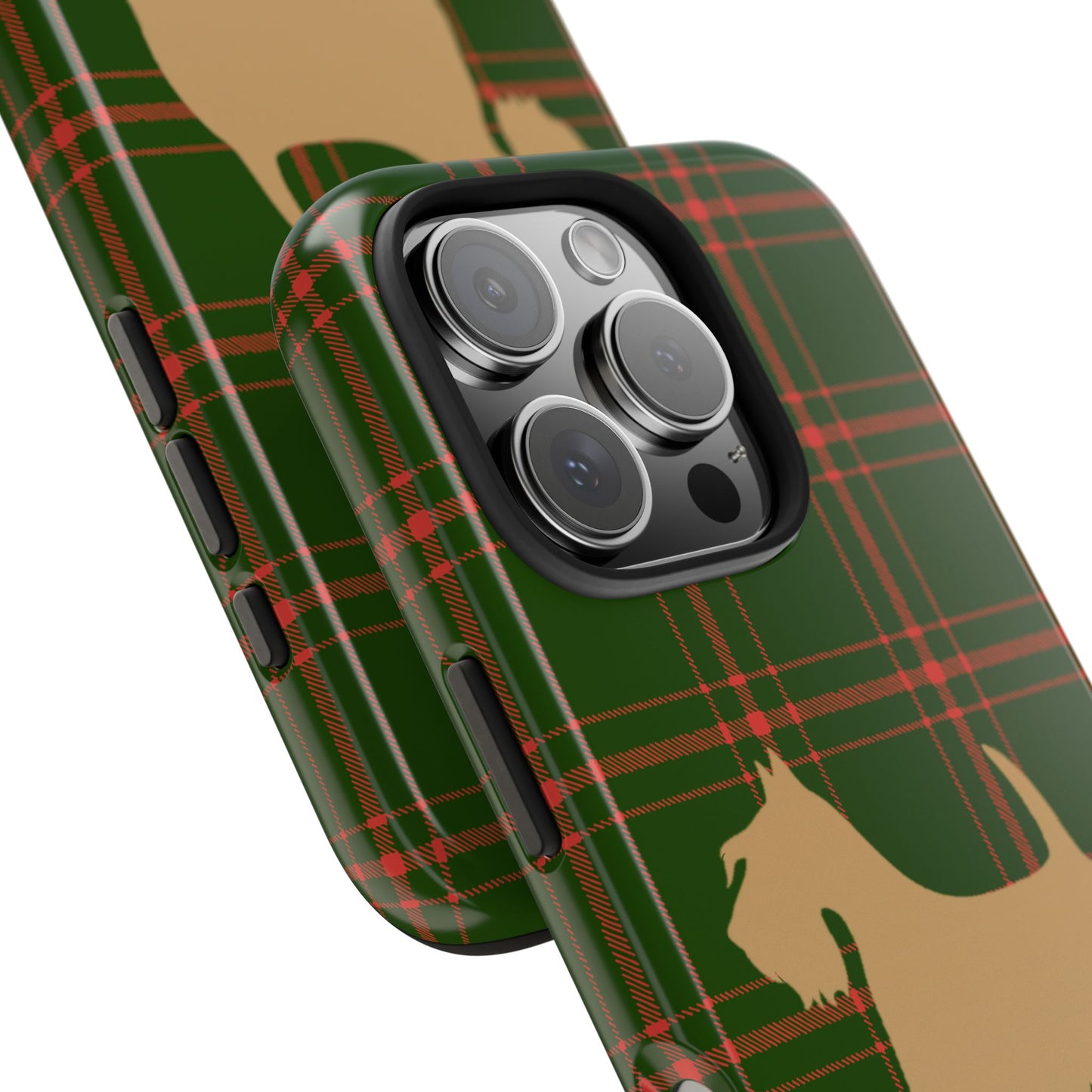 Scottish Terrier Phone Case, Tough Cases, Scottie Dog Phone Cover, Gift for Dog Lovers, Plaid Design