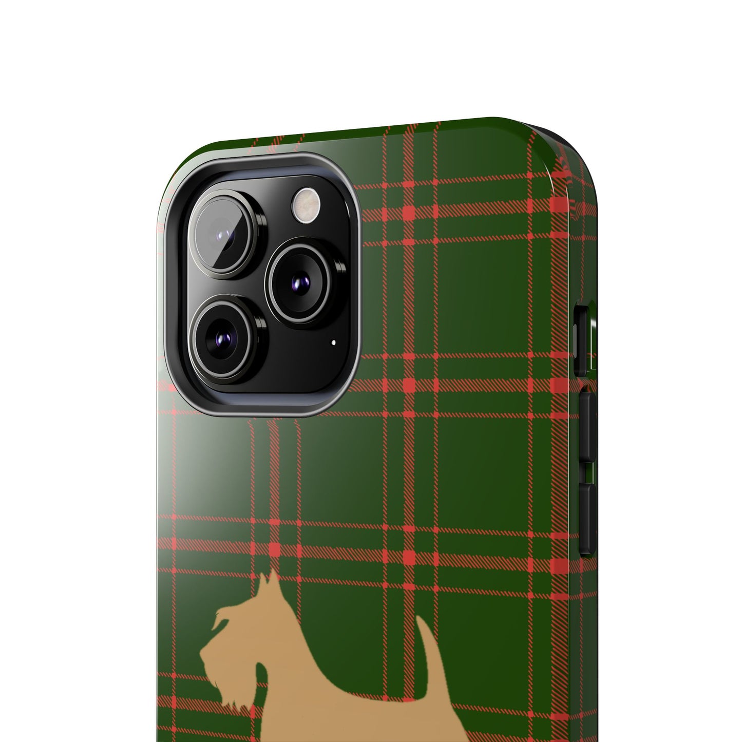 Scottish Terrier Phone Case, Tough Cases, Scottie Dog Phone Cover, Gift for Dog Lovers, Plaid Design