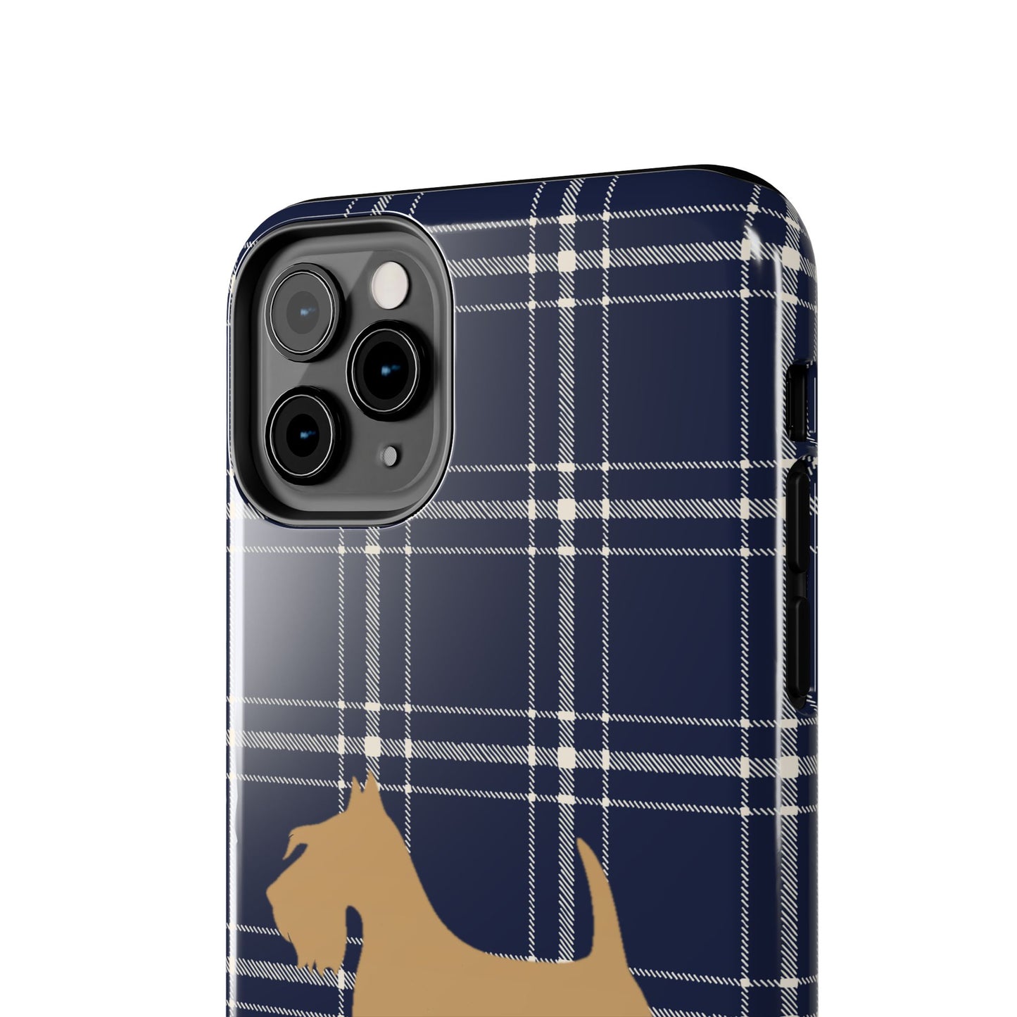 Scottish Terrier Phone Case, Tough Cases, Scottie Dog Phone Cover, Gift for Dog Lovers, Plaid Design