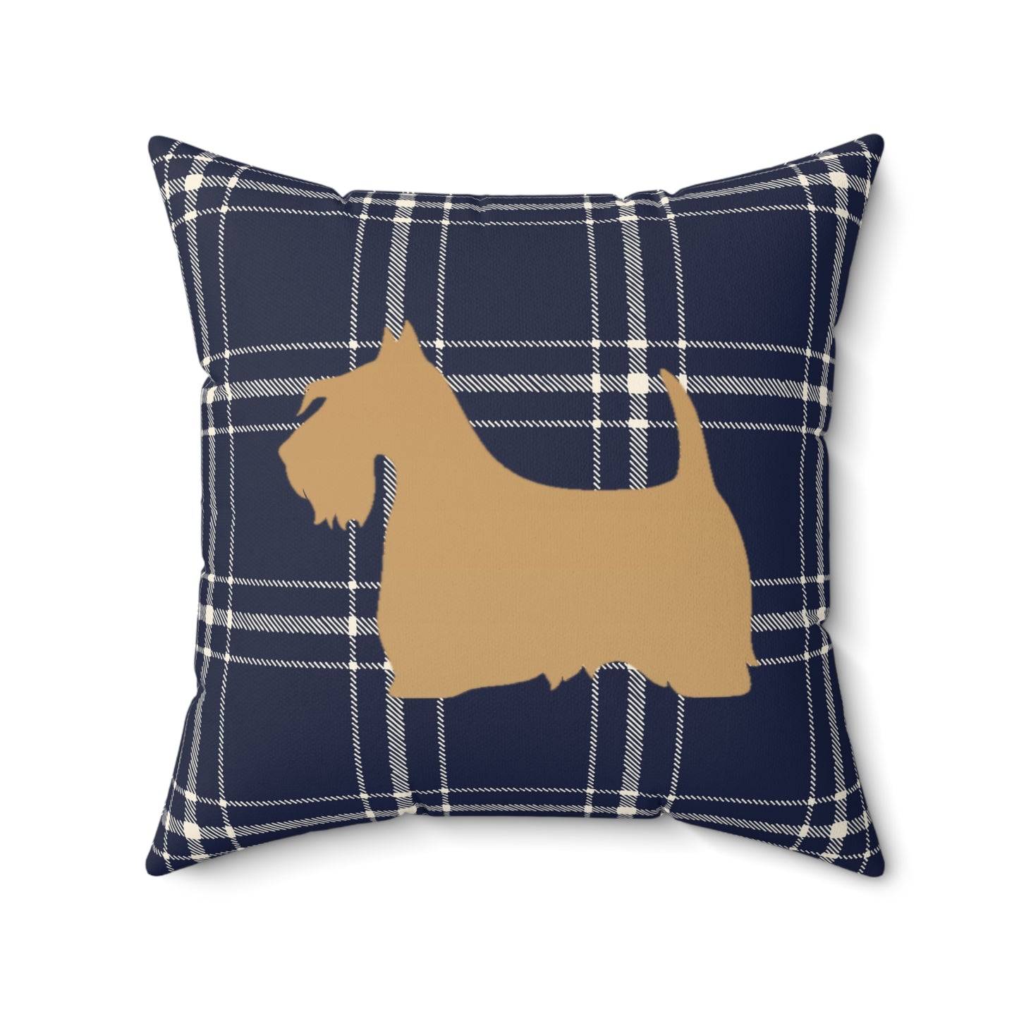 Scottish Terrier Faux Suede Pillow, Cozy Home Decor, Housewarming Gift, Pet Lover Gift, Holiday Accent Cushion