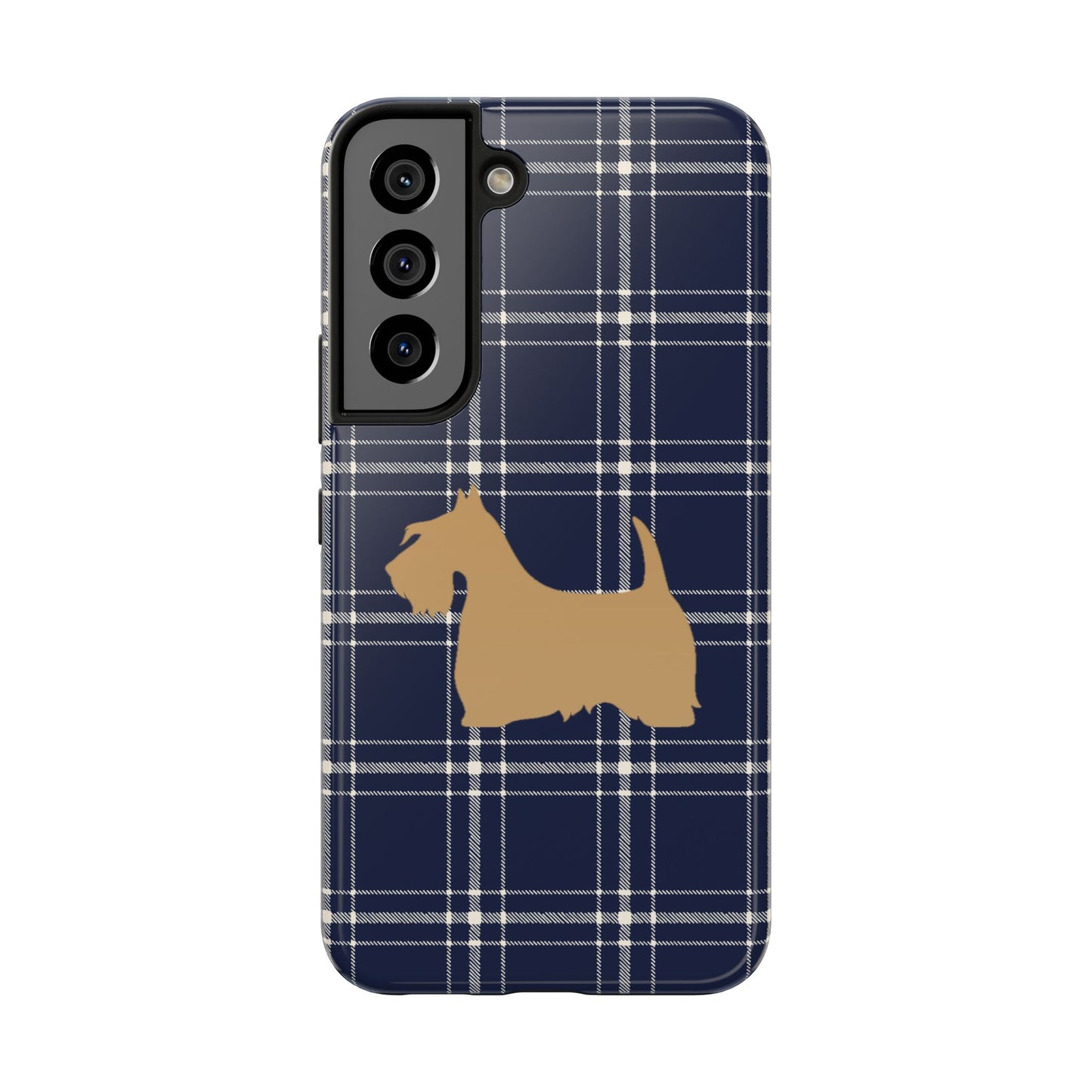 Scottish Terrier Phone Case, Tough Cases, Scottie Dog Phone Cover, Gift for Dog Lovers, Plaid Design