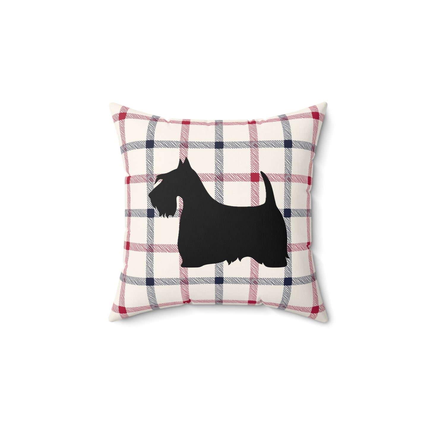 Scottish Terrier Faux Suede Pillow, Cozy Home Decor, Housewarming Gift, Pet Lover Gift, Holiday Accent Cushion